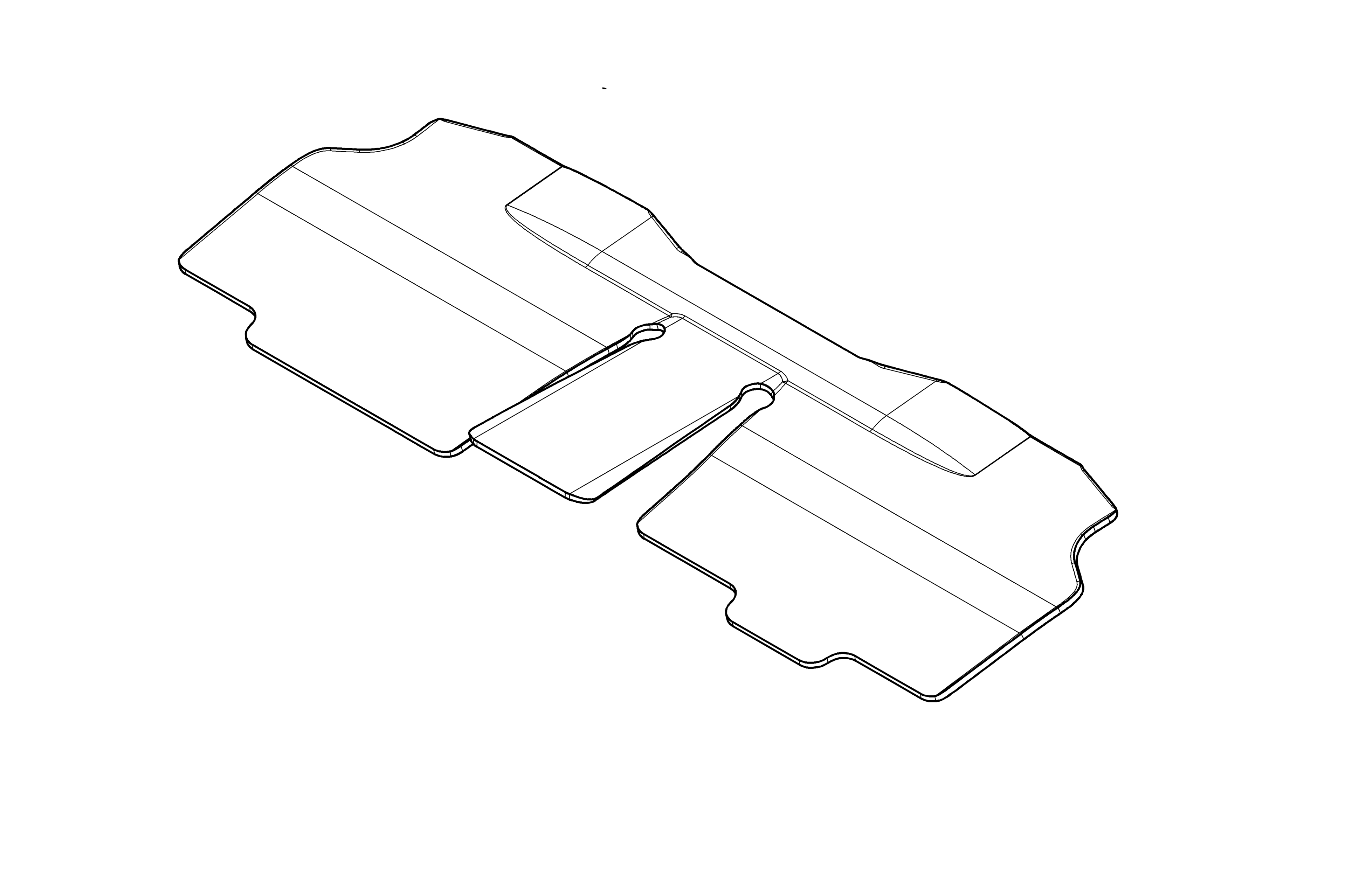 Velour floor mats Passenger compartment, Set of 1 - LHD/RHD, black