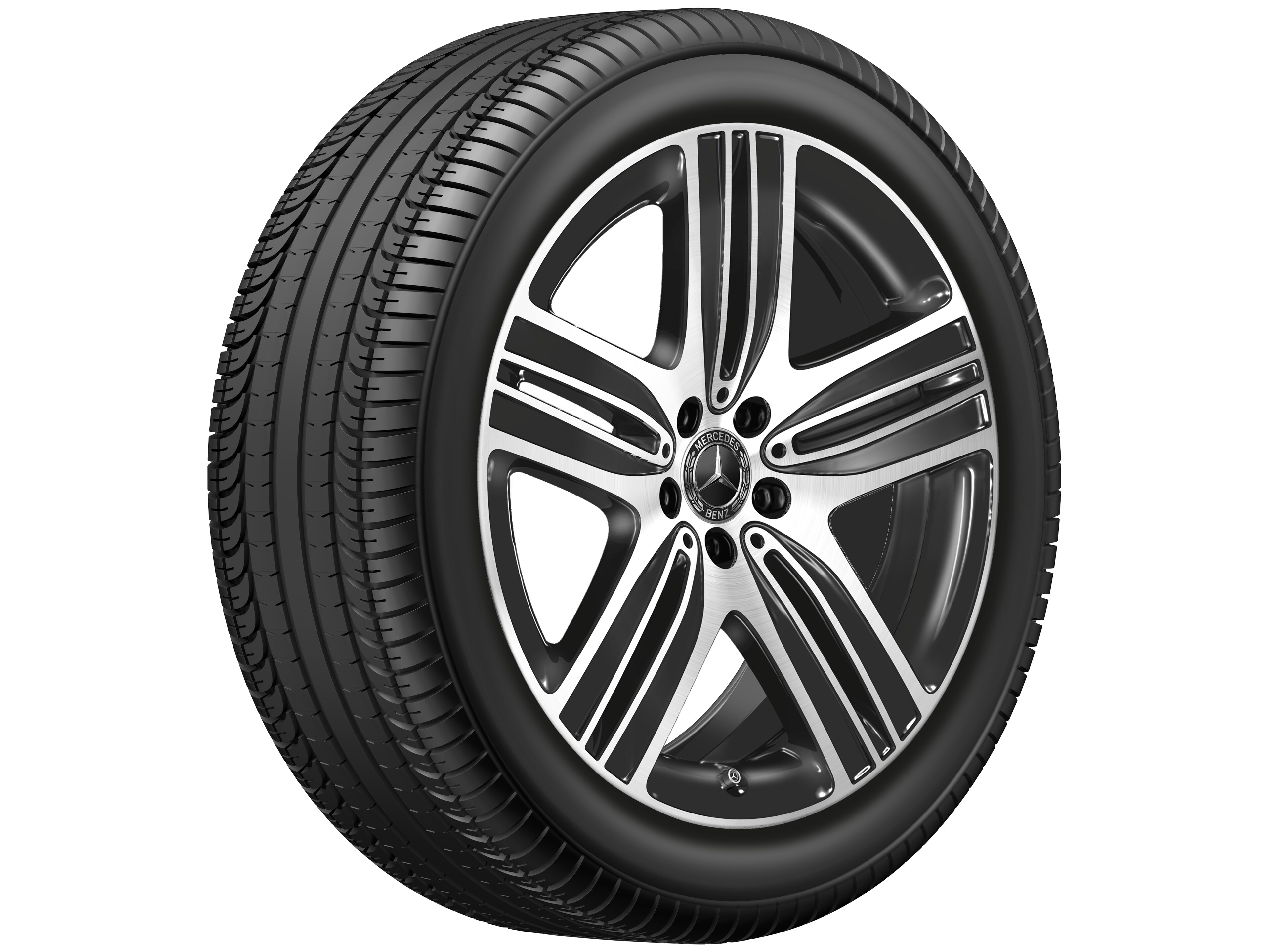 5-spoke wheel, 50.8 cm (20-inch), High-sheen finish - 8,5 J x 20 ET 30, black, high-sheen