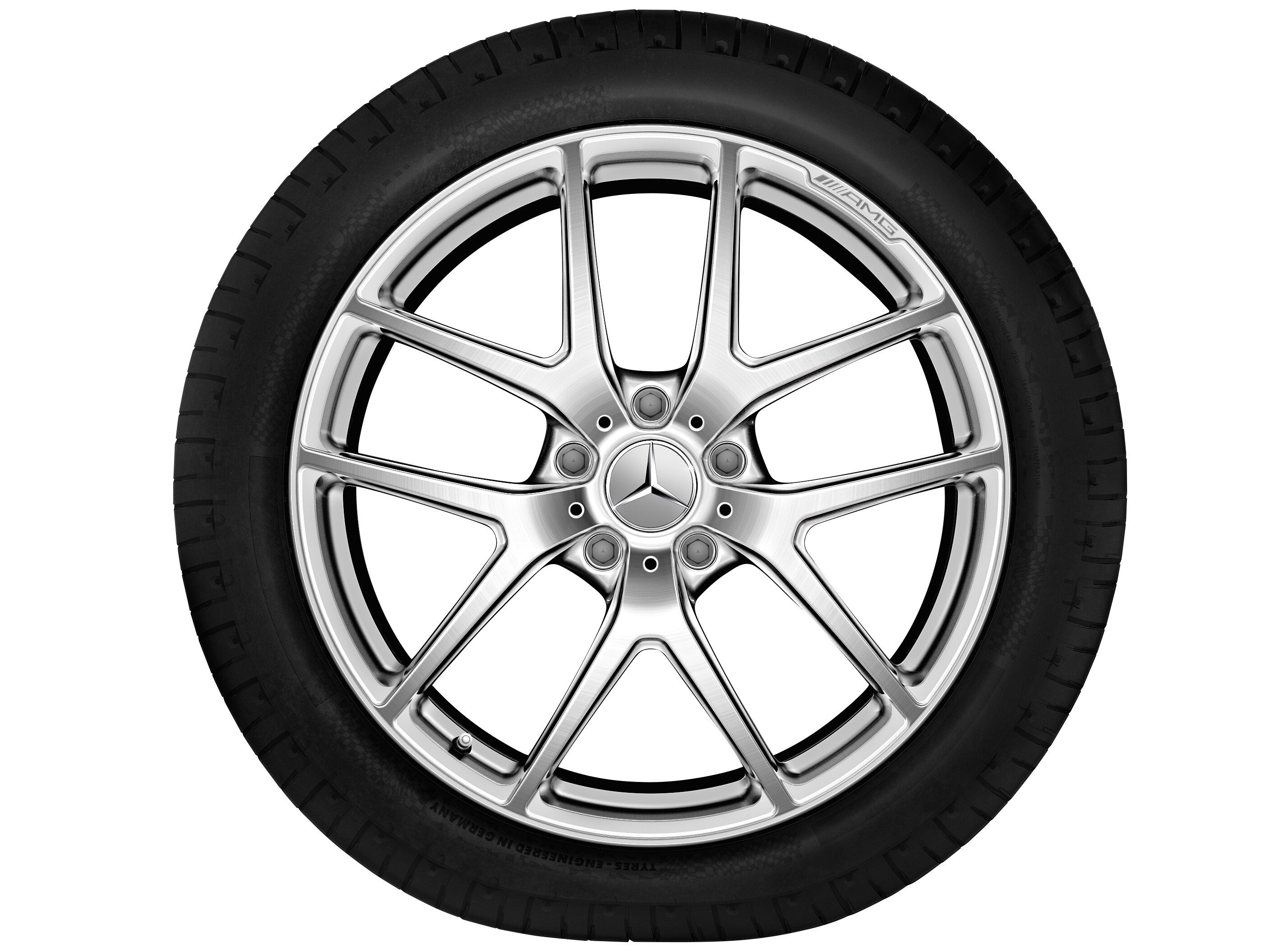 53.3 cm (21-inch) AMG 5-twin-spoke forged wheel