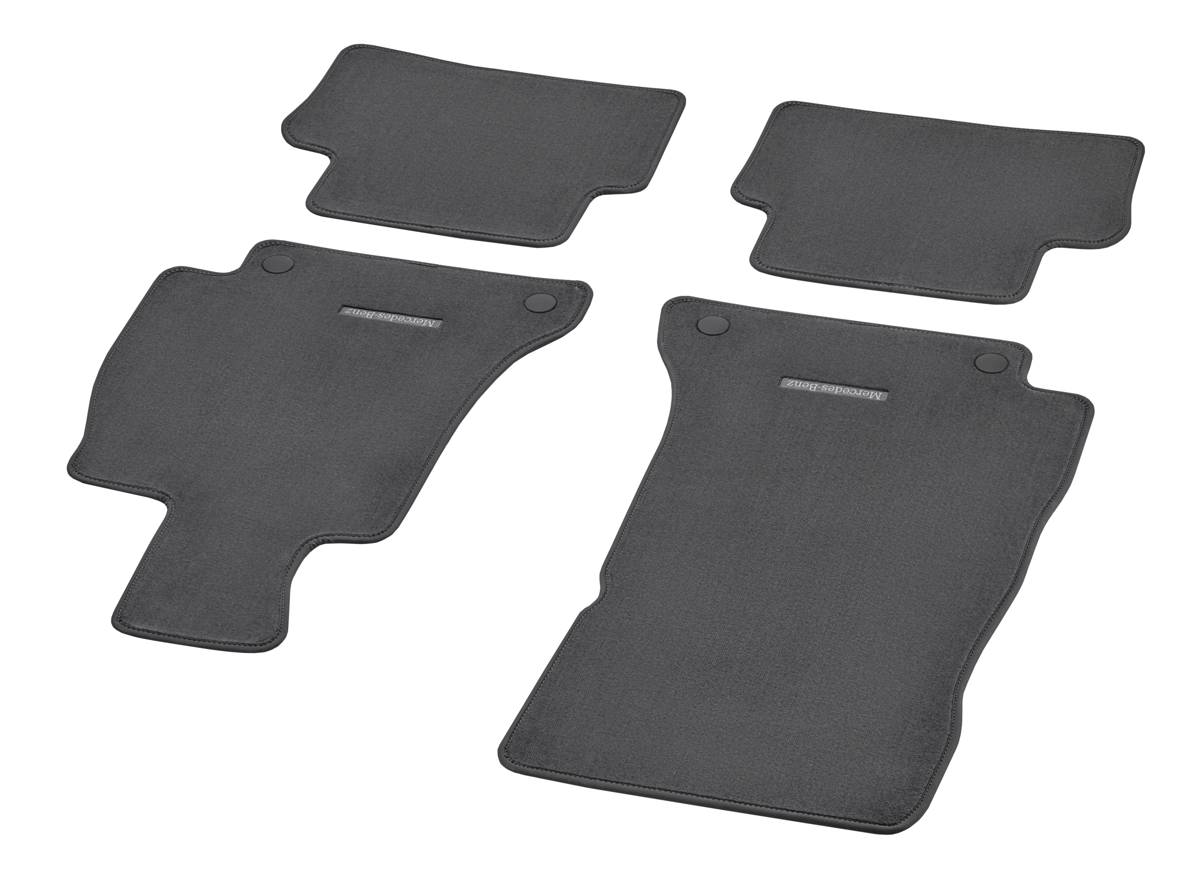 Velour floor mats CLASSIC, Set, Set of 4 - RHD, magma grey