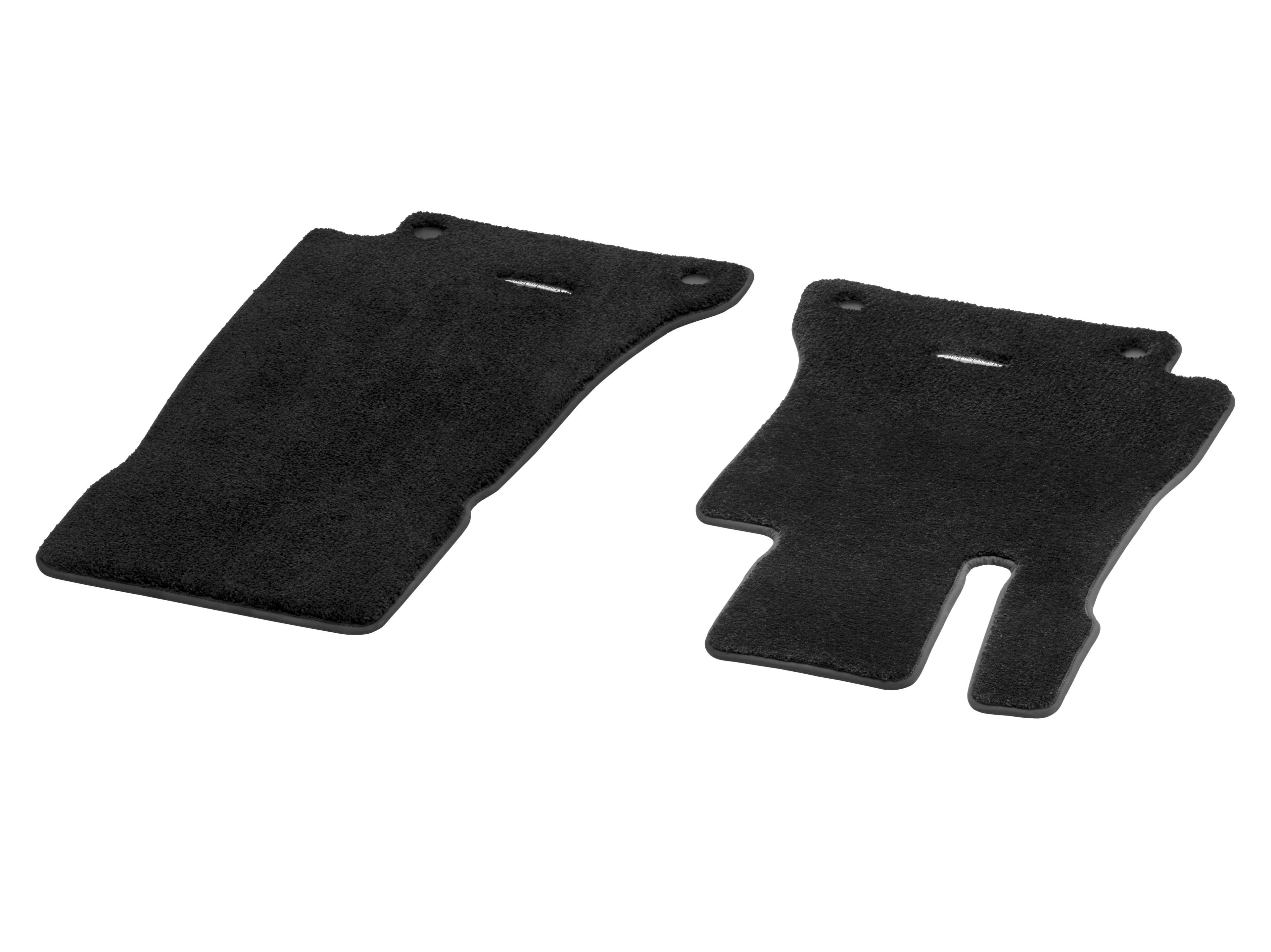 Velour floor mats EXCLUSIVE, Driver/front passenger's mat, Set of 2 - LHD, black, Black edging