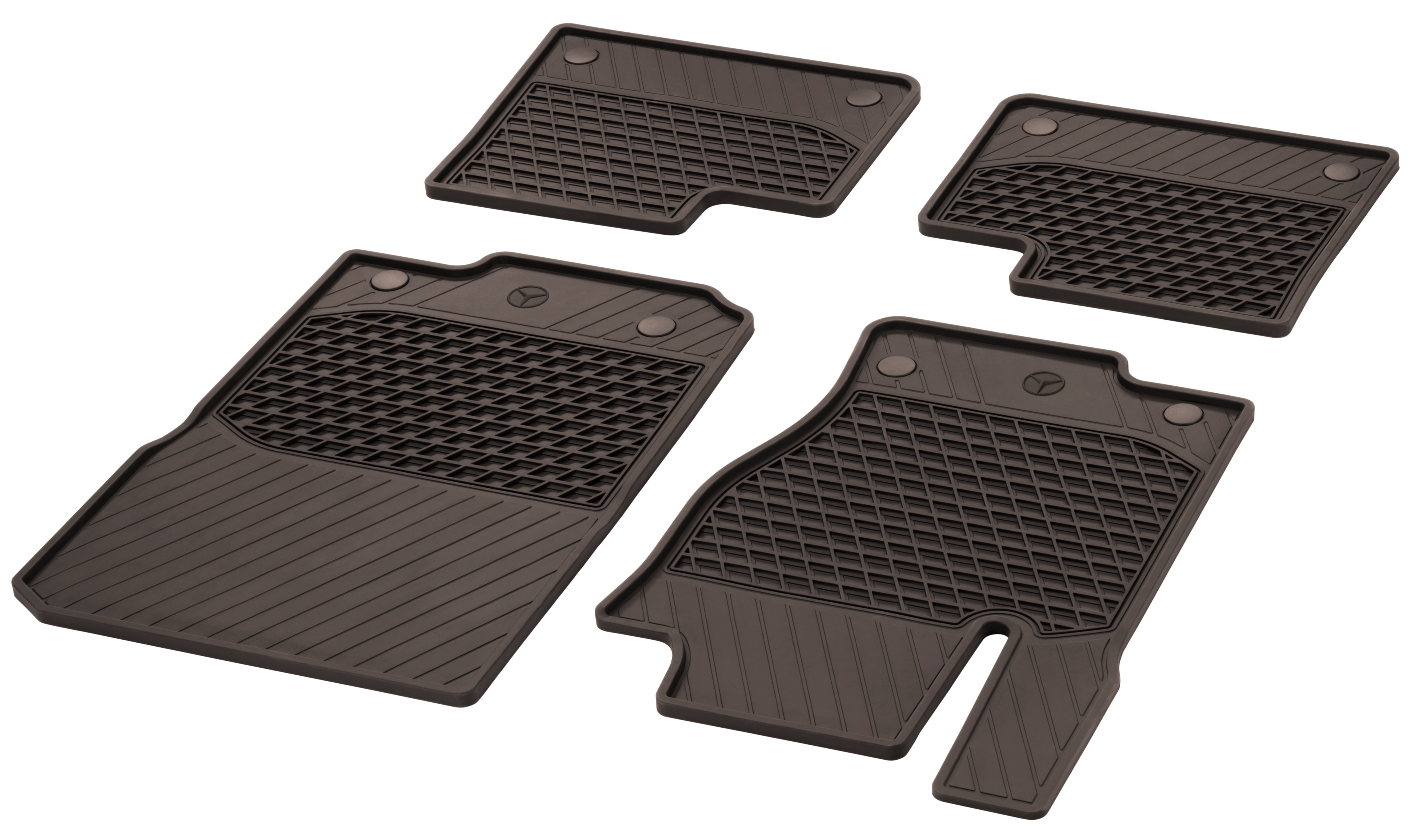 All-season floor mats CLASSIC, Set, Set of 4 - RHD, mocca brown