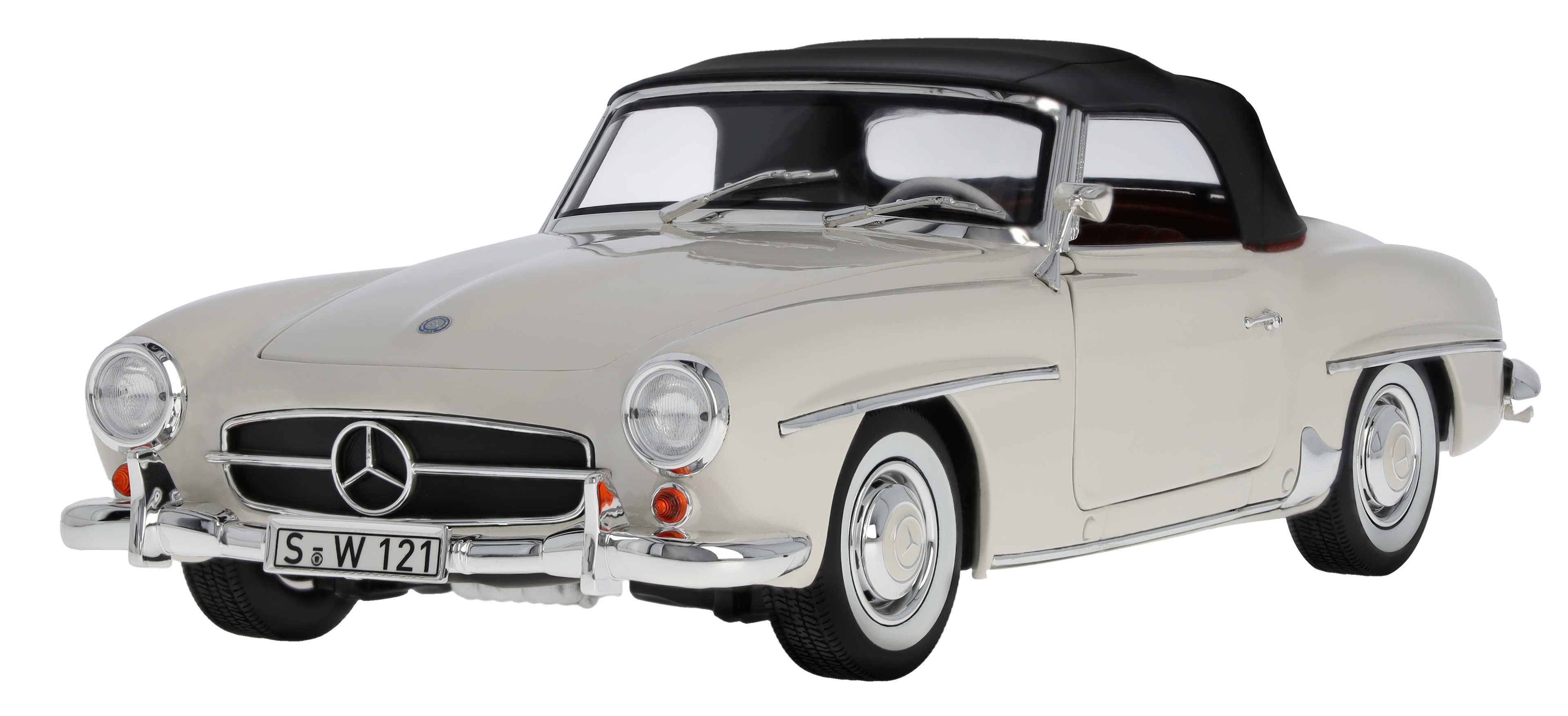 190 SL Roadster, W 121 (1954-1963) - white grey, Norev, 1:18
