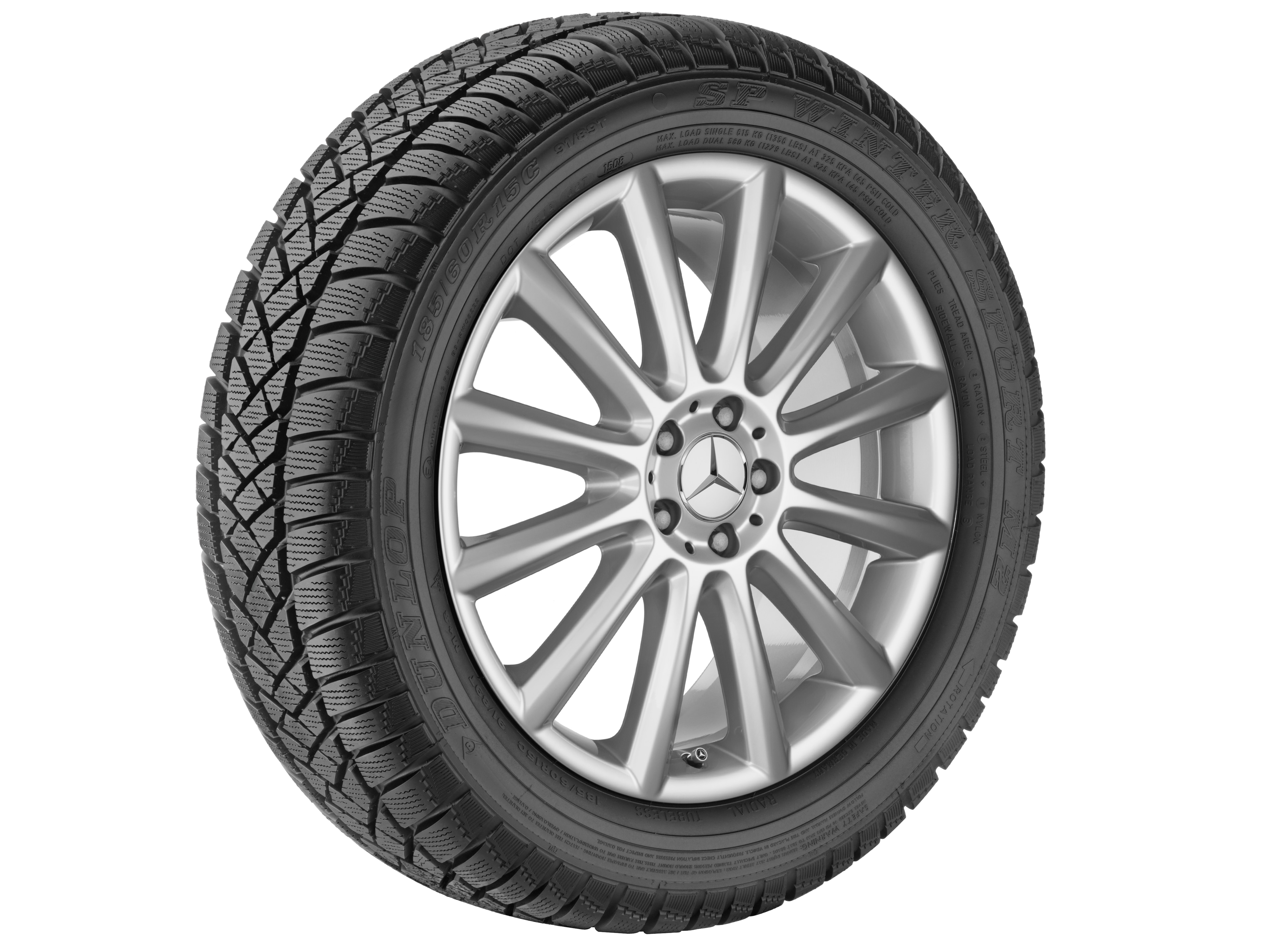 12-spoke wheel, 50.8 cm (20-inch) - 8,5 J x 20 ET 67, sterling silver