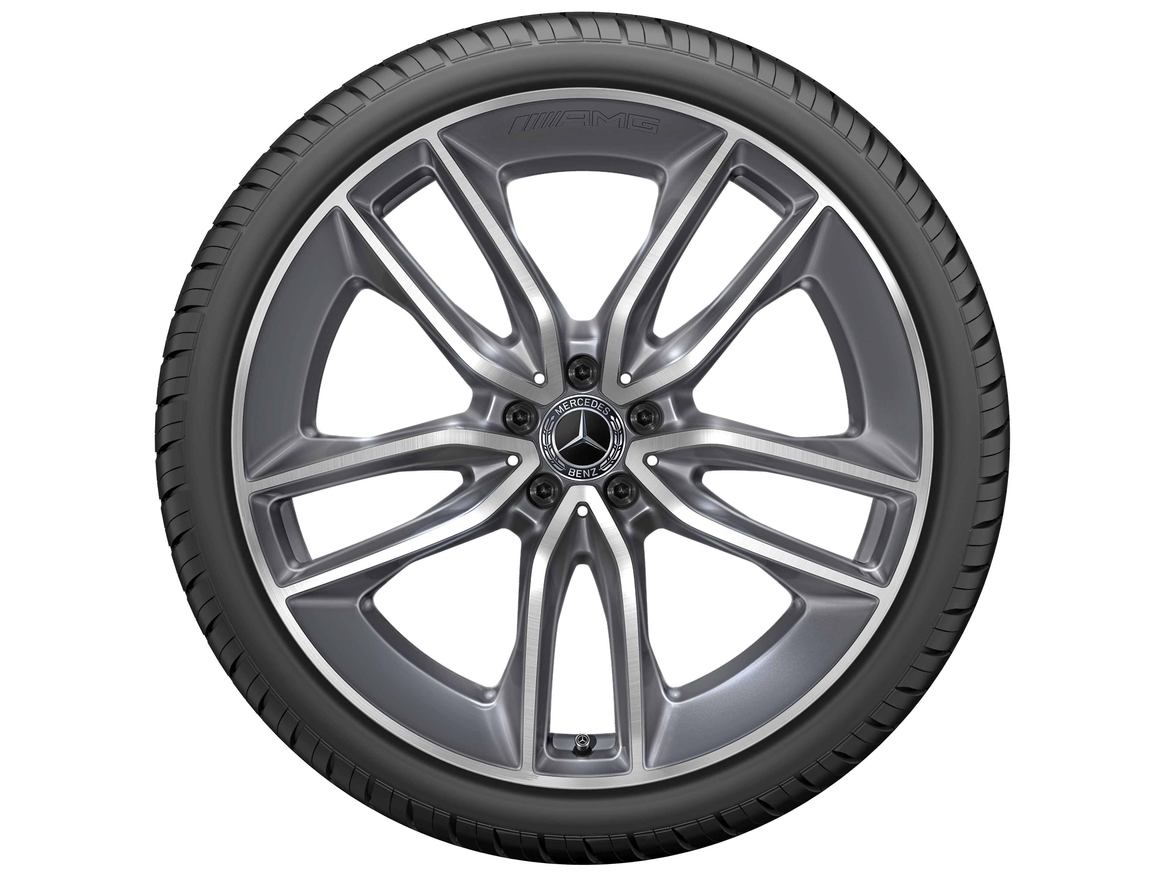 AMG 5-twin-spoke wheel, 55.9 cm (22-inch) - 11 J x 22 ET 50, tremolite metallic, high-sheen