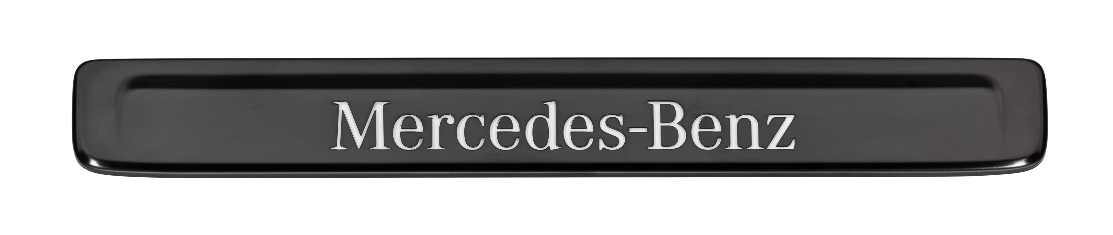 Wechselcover für beleuchtete Einstiegsleiste, Mercedes-Benz, vorne, 2-fach - Edelstahl, schwarz / weiß