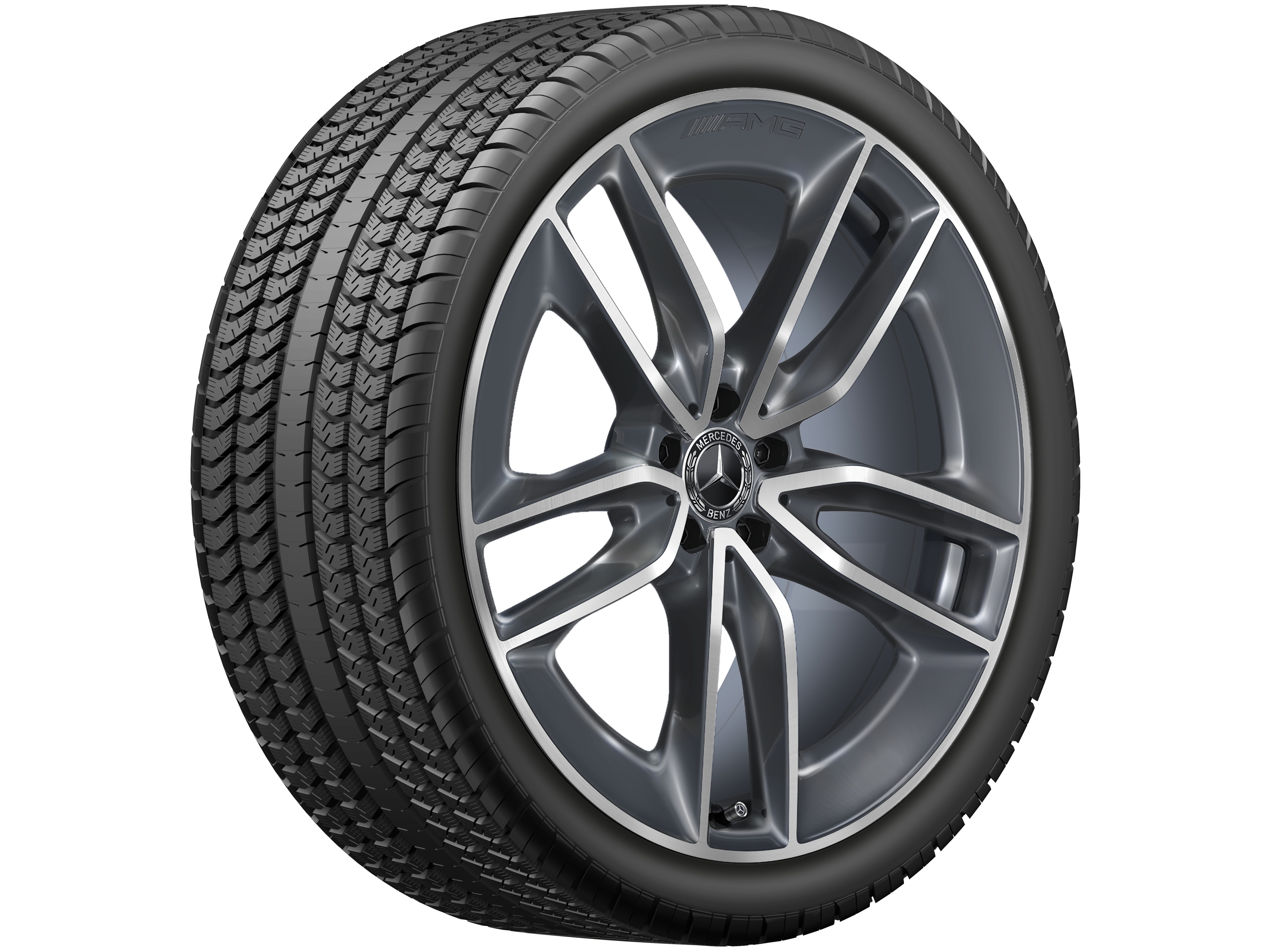 AMG 5-twin-spoke wheel, 55.9 cm (22-inch) - 11 J x 22 ET 50, tremolite metallic, high-sheen