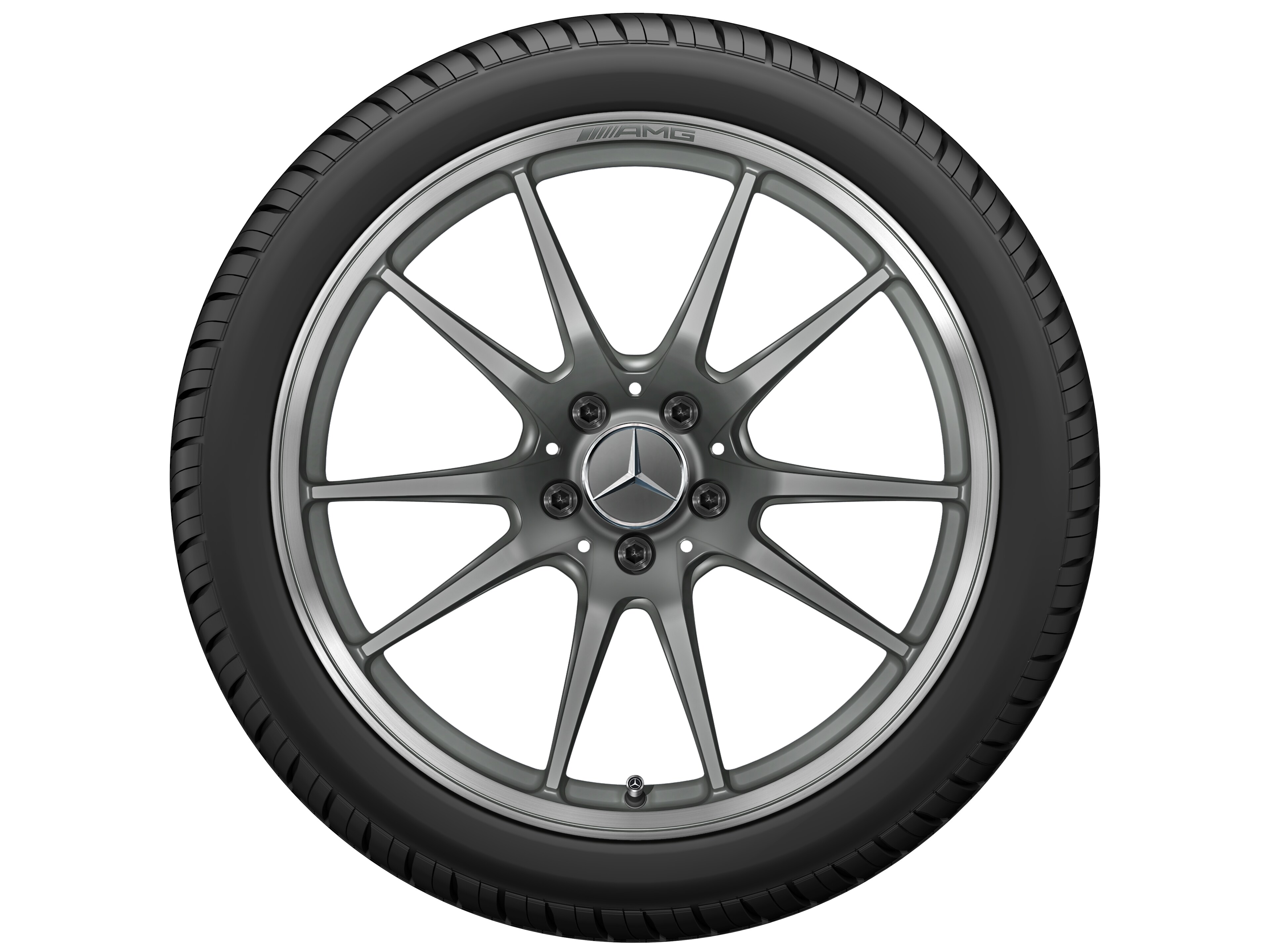 48.3 cm (19-inch) AMG 5-twin-spoke forged wheel