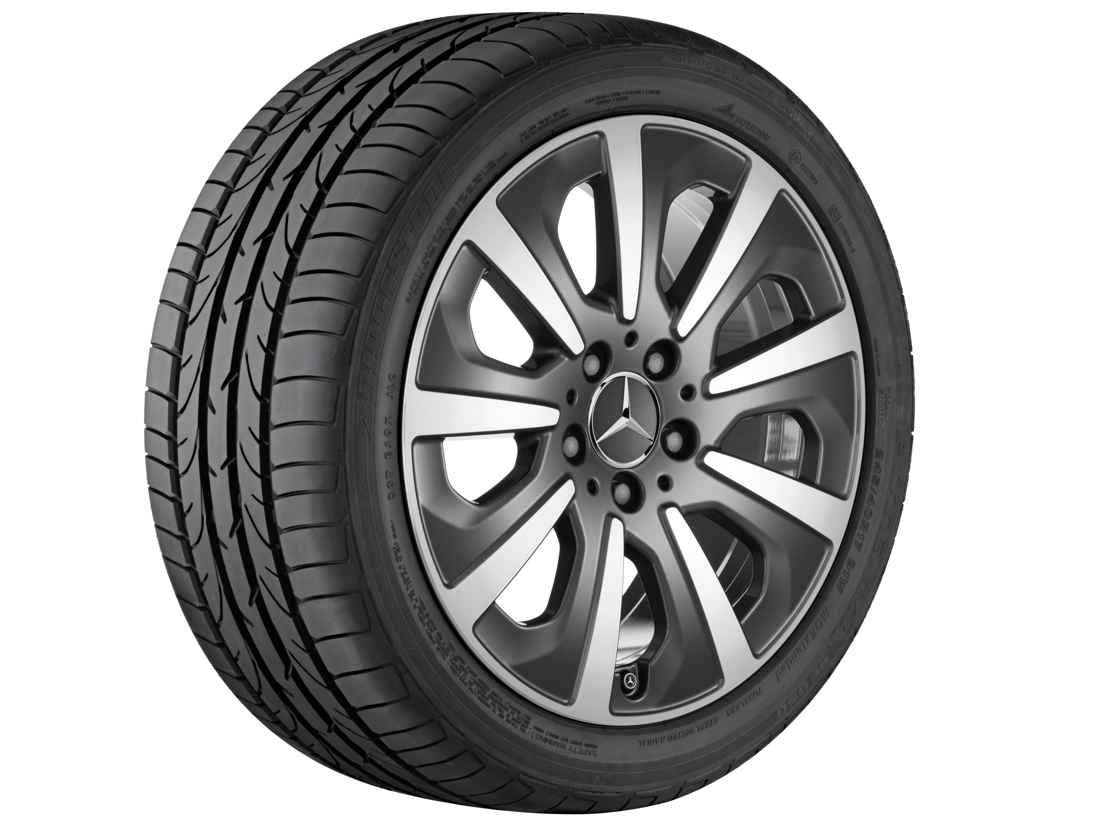 9-spoke wheel, 43.2 cm (17-inch) - 8 J x 17 ET 41, tremolite metallic, high-sheen