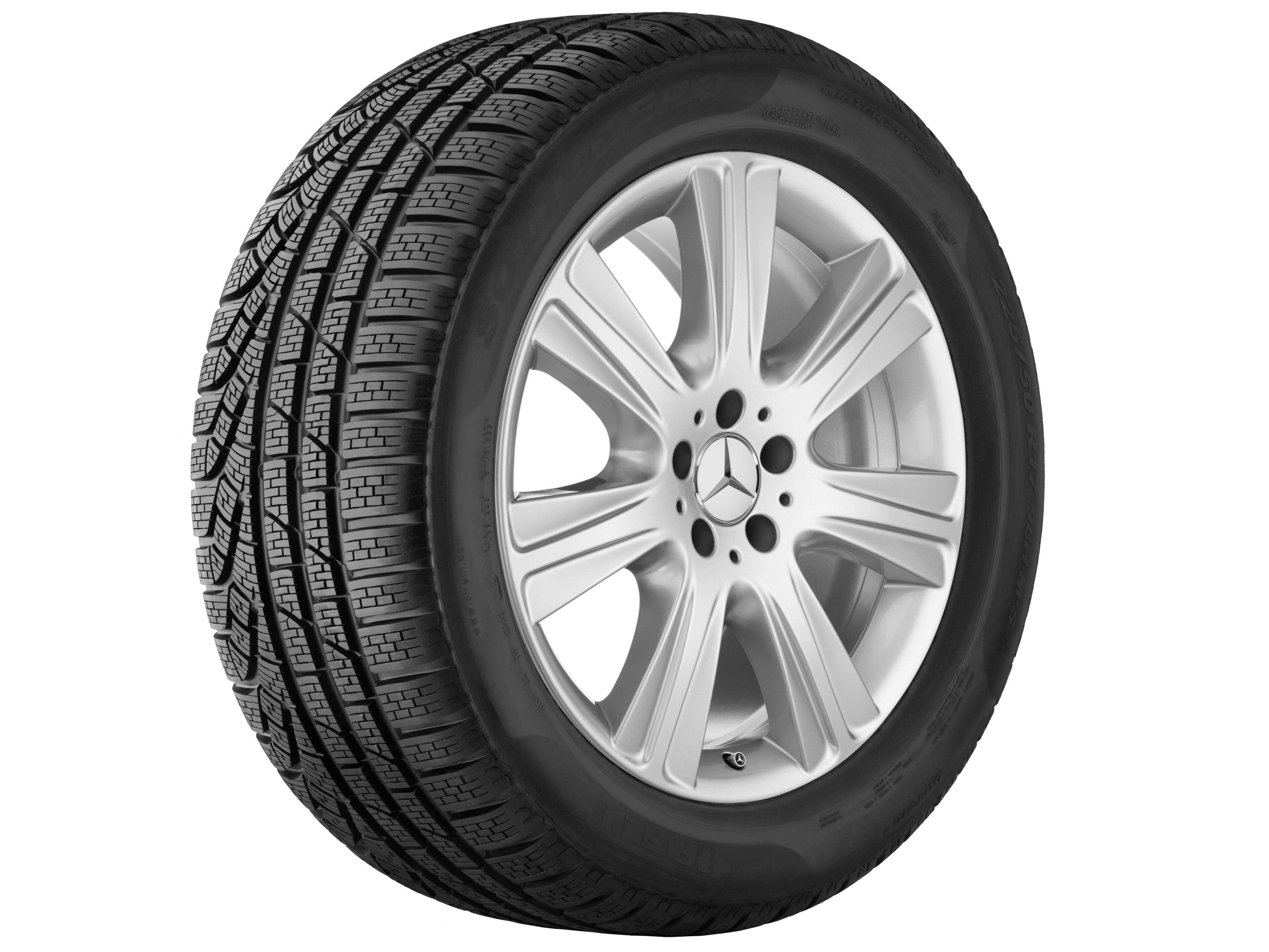 7-spoke wheel, 48.3 cm (19-inch) - 9,5 J x 19 ET 43,5, vanadium silver
