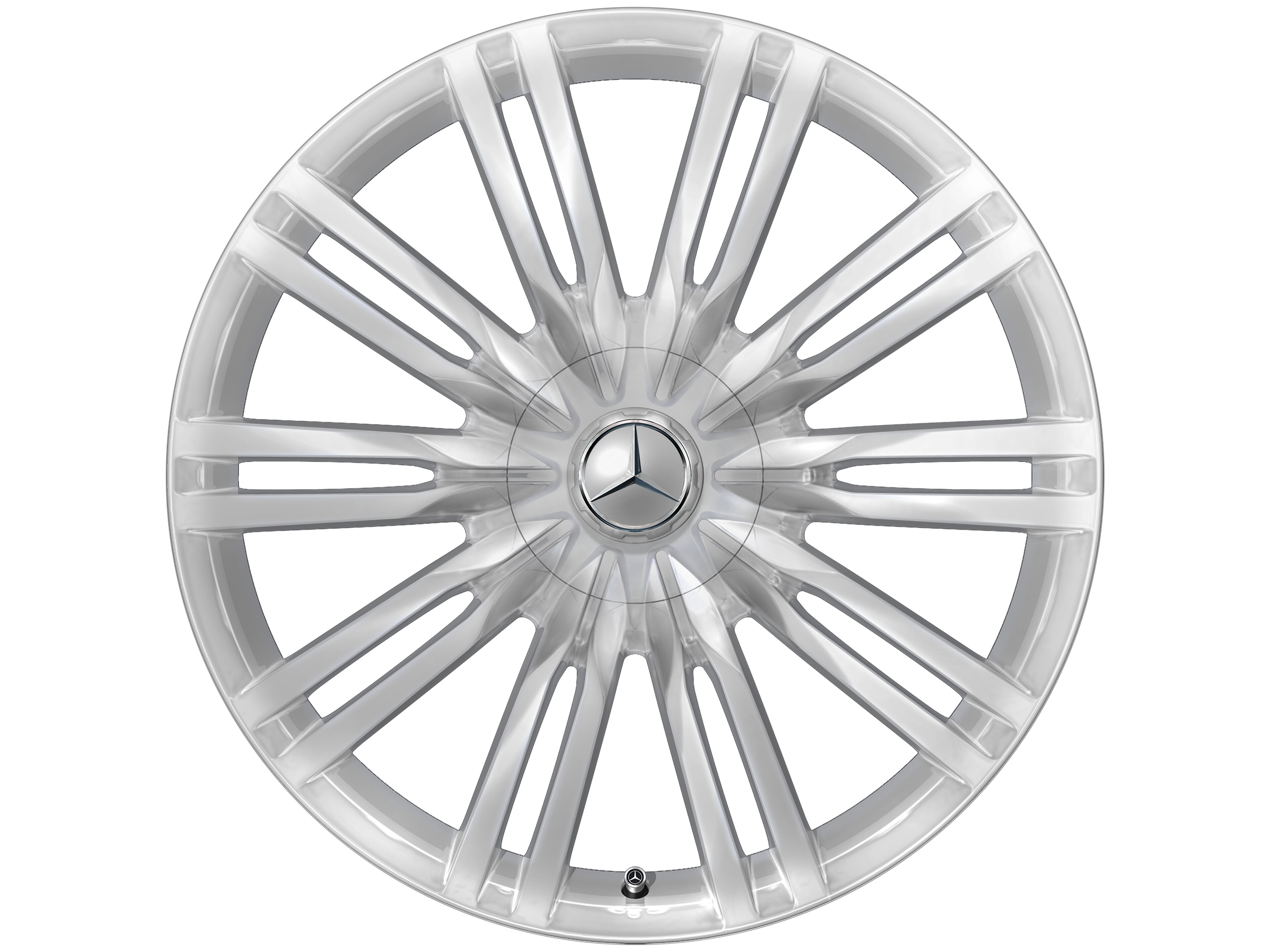 10-twin-spoke wheel, 50.8 cm (20-inch) - 10 J x 20 ET 48,1, silver-coloured, polished