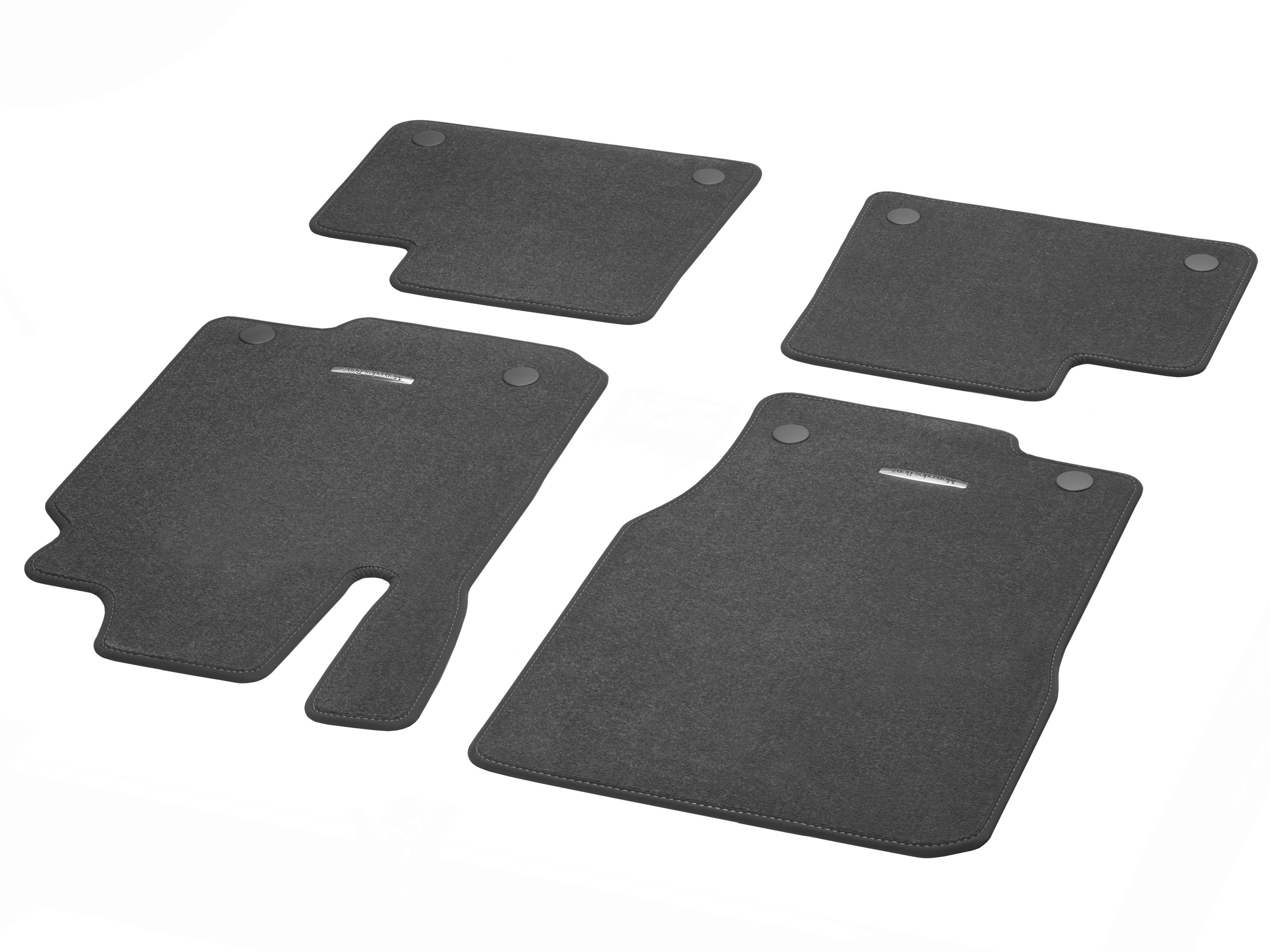 Velour floor mats CLASSIC, Set, Set of 4 - RHD, basalt grey