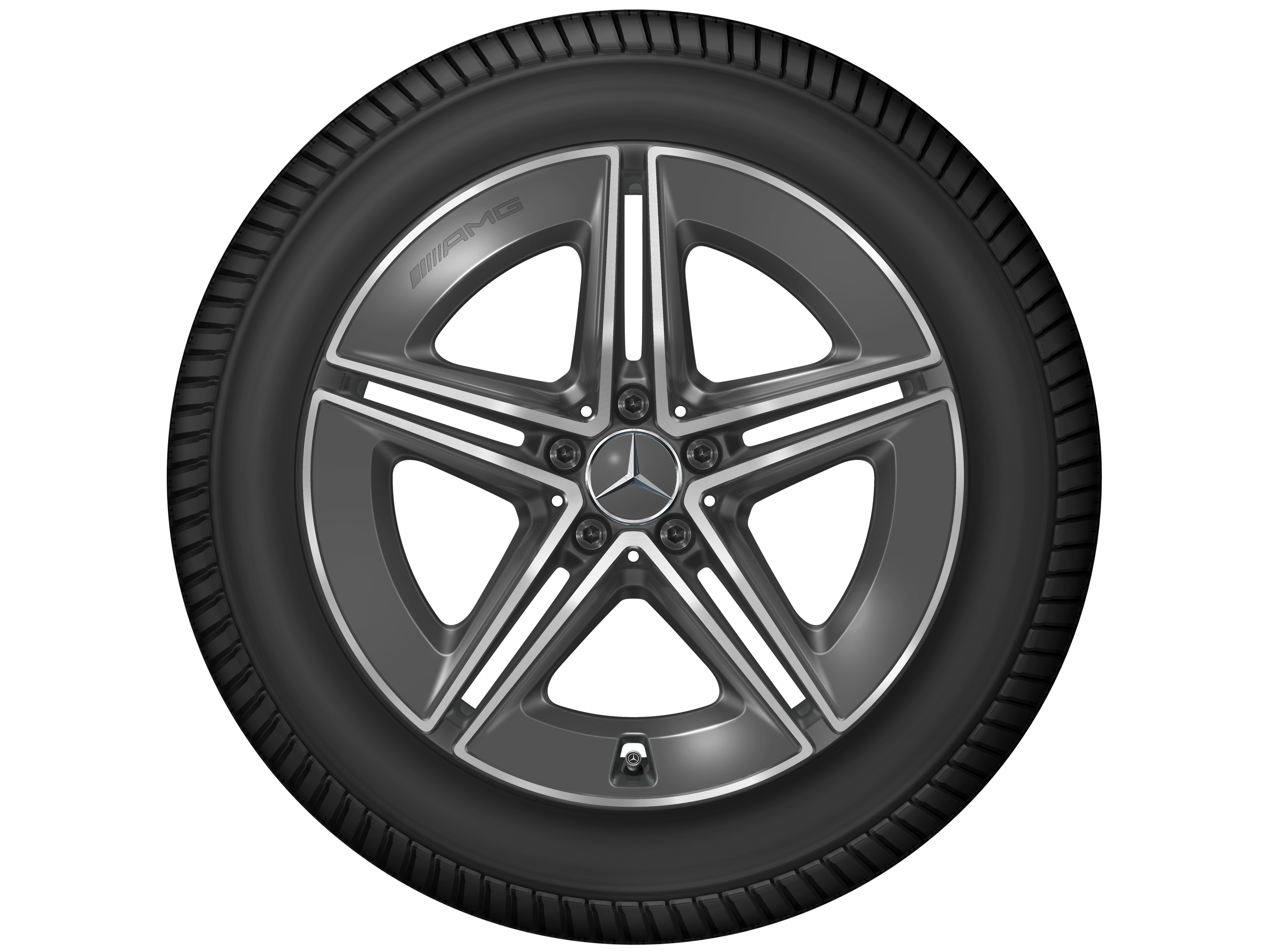 AMG 5-twin-spoke wheel, 48.3 cm (19-inch) - 8 J x 19 ET 21,5, tantalite grey, high-sheen