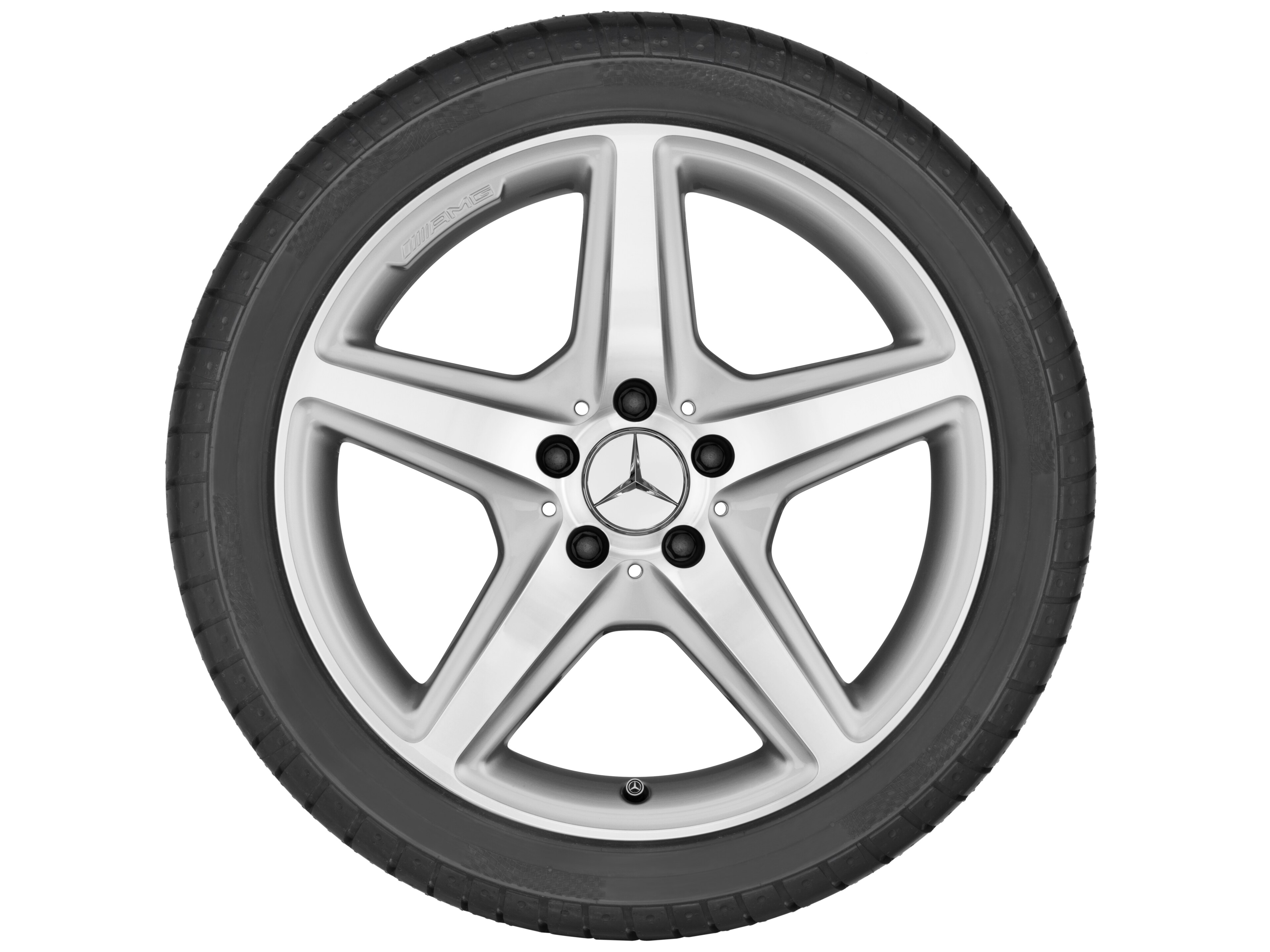 AMG 5-spoke wheel, 45.7 cm (18-inch) - 8,5 J x 18 ET 34,5, titanium silver