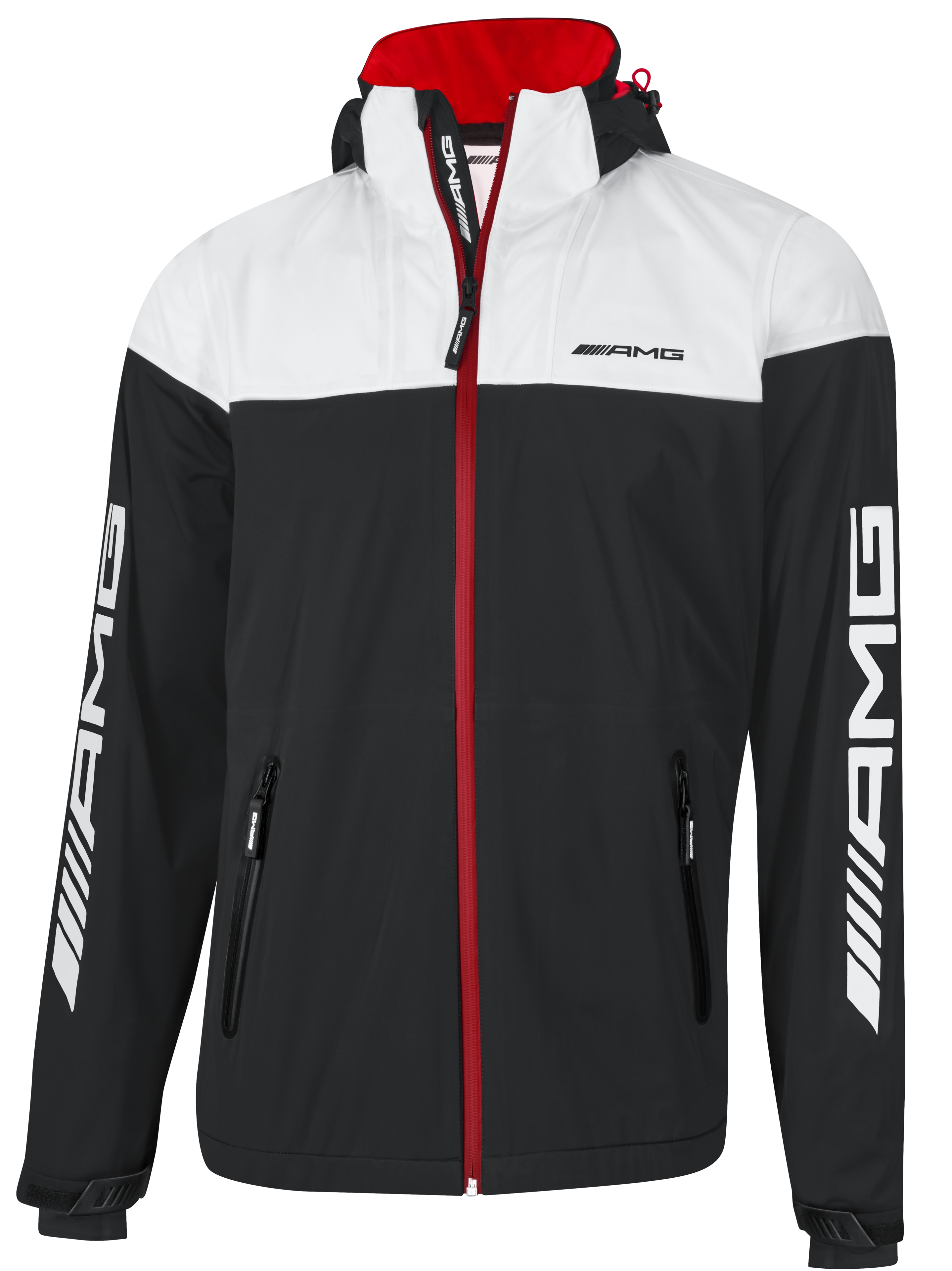 AMG men's softshell jacket - black / white, S