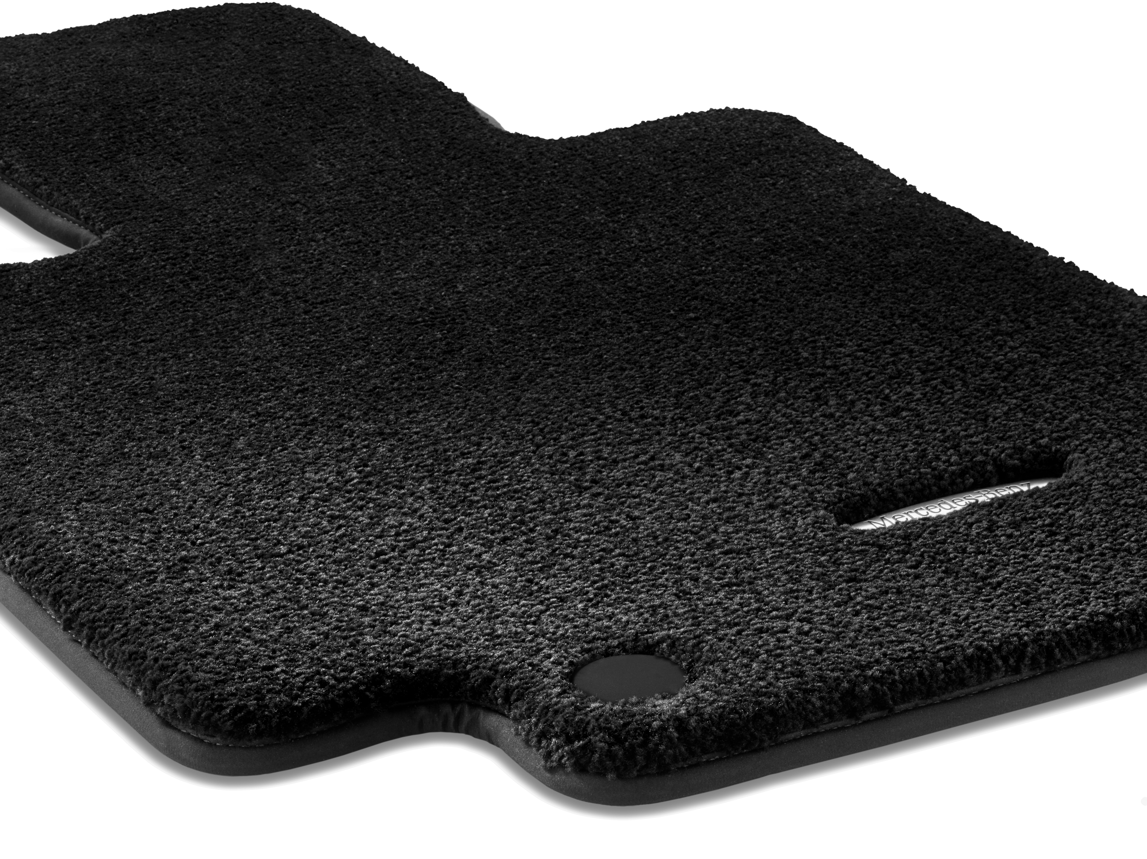 Velour floor mats EXCLUSIVE, Driver/front passenger's mat, Set of 2 - LHD, black, Black edging