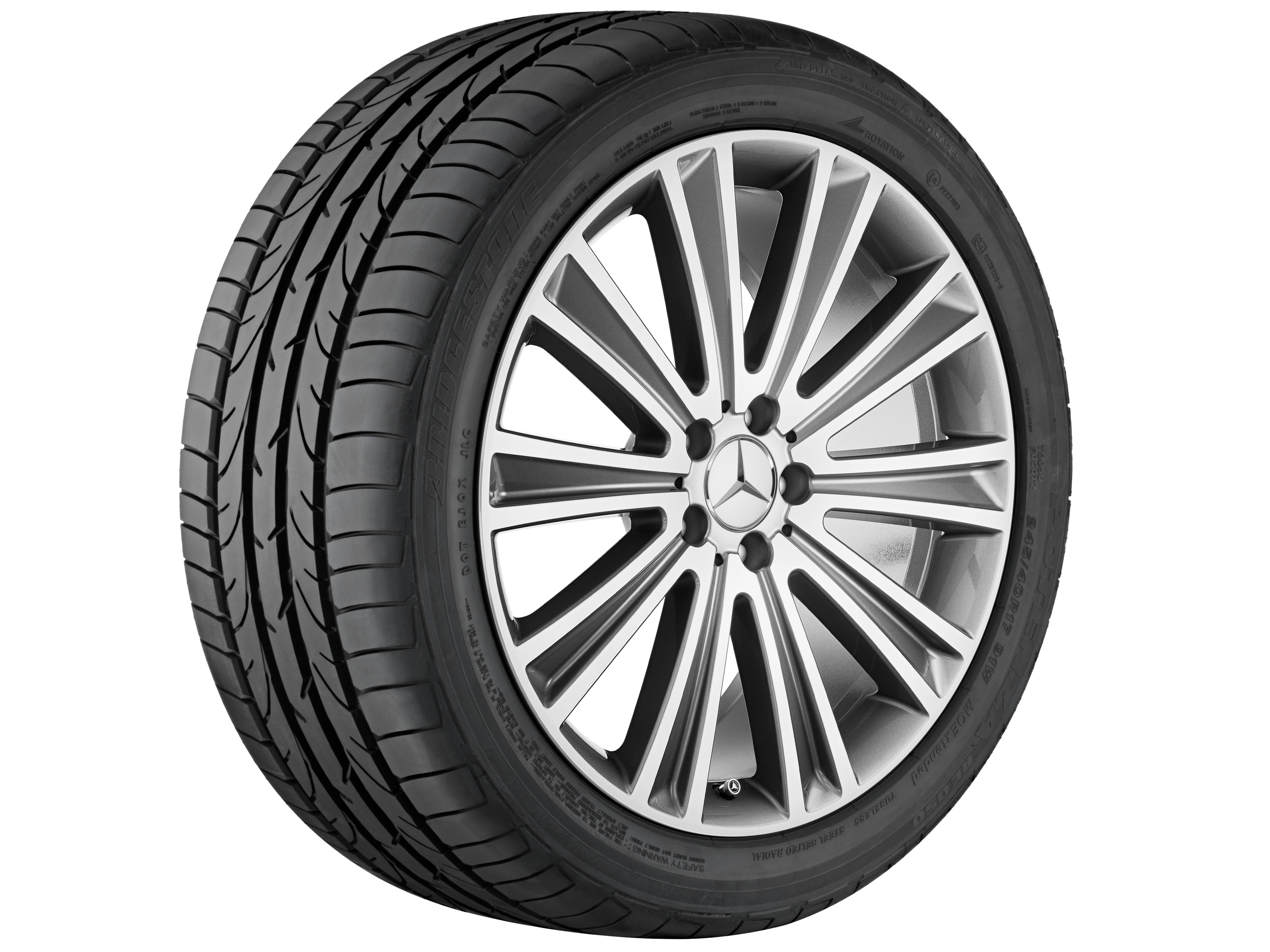10-spoke wheel, 50.8 cm (20-inch), High-sheen finish - 8,5 J x 20 ET 36, palladium silver, high-sheen