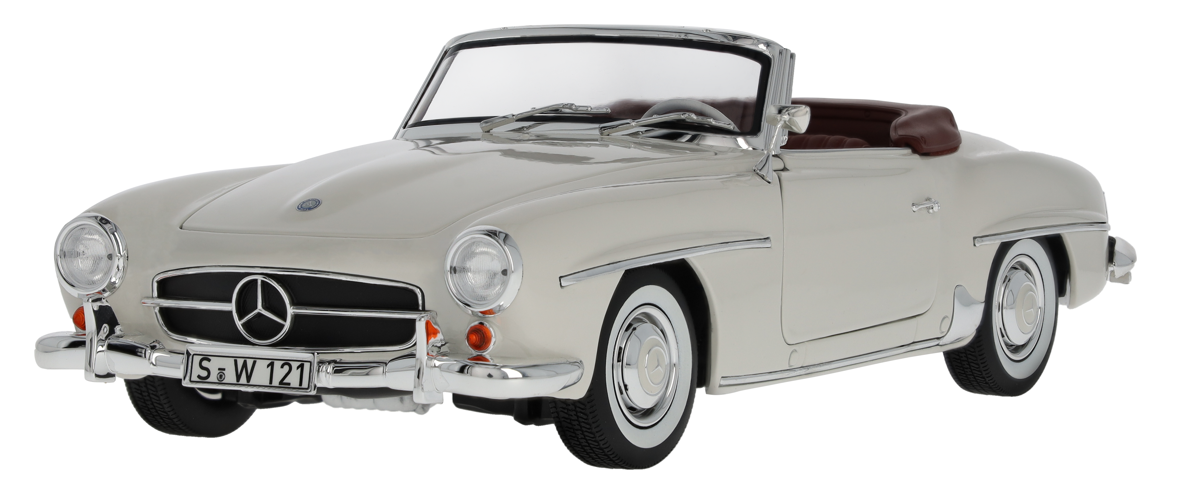 190 SL Roadster, W 121 (1954-1963) - white grey, Norev, 1:18