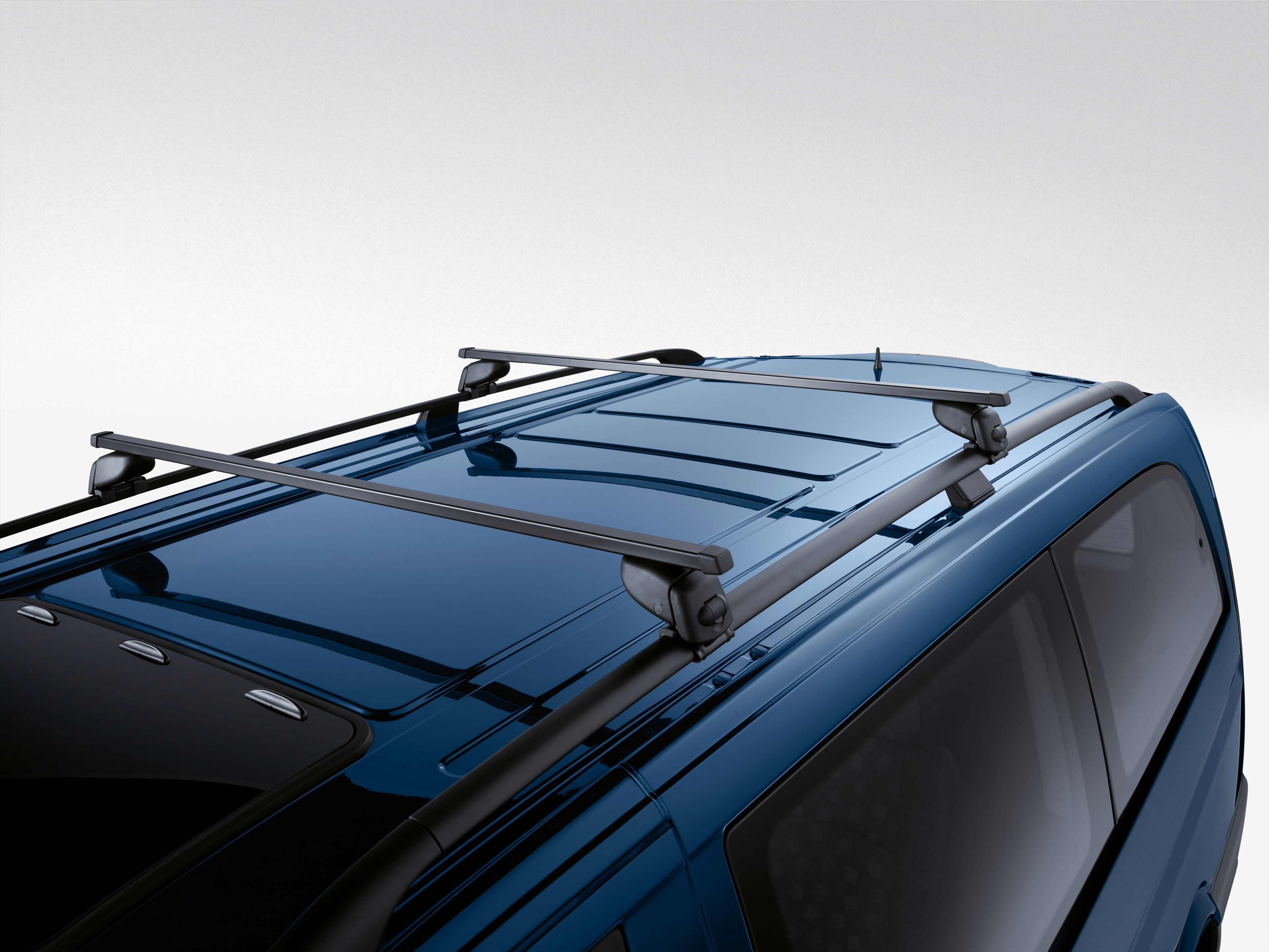 Retrofit roof rails, for compact version - Aluminium, black