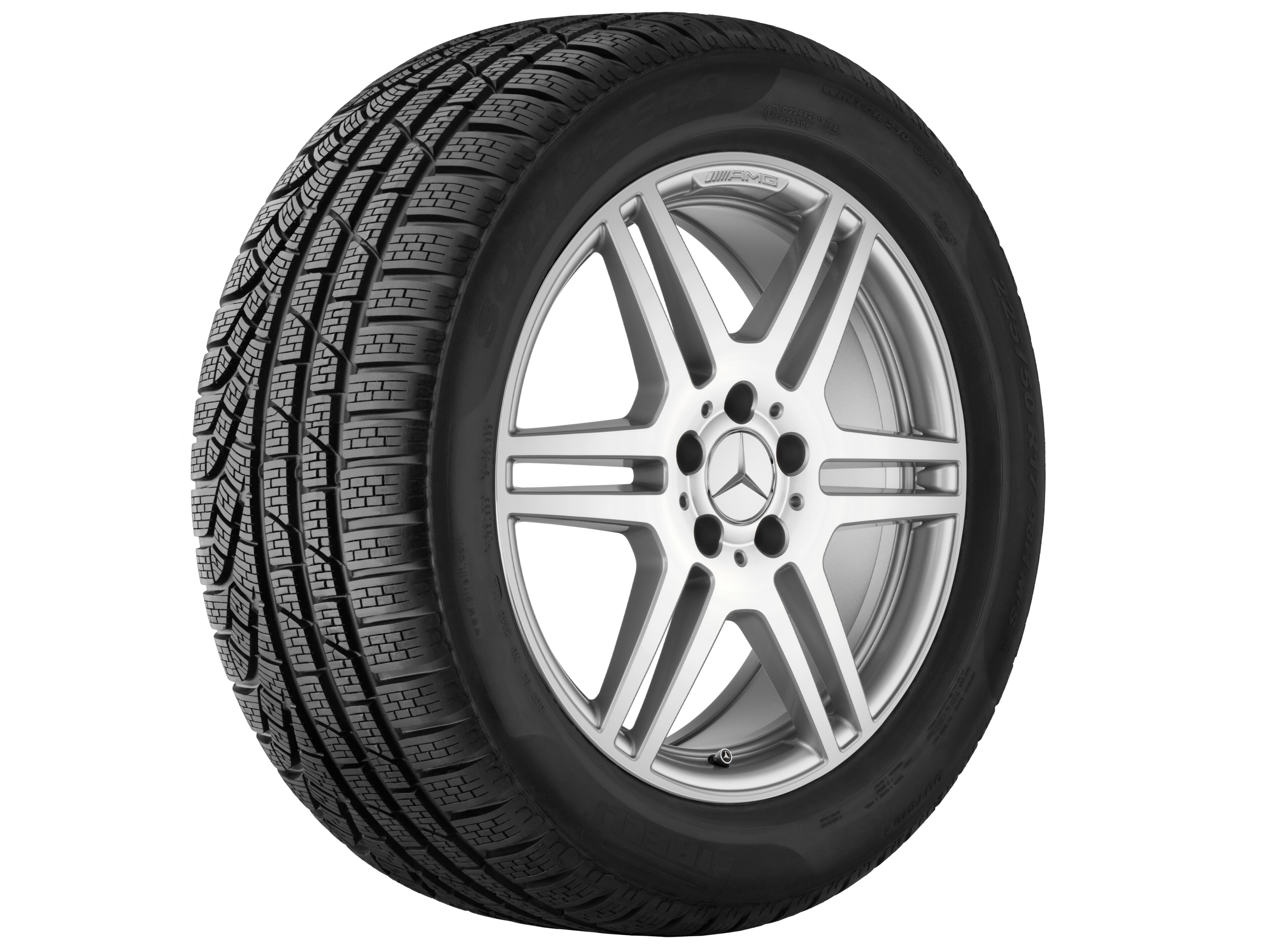 AMG 6-twin-spoke wheel, 45.7 cm (18-inch) - 8,5 J x 18 ET 48, silver-coloured, high-sheen