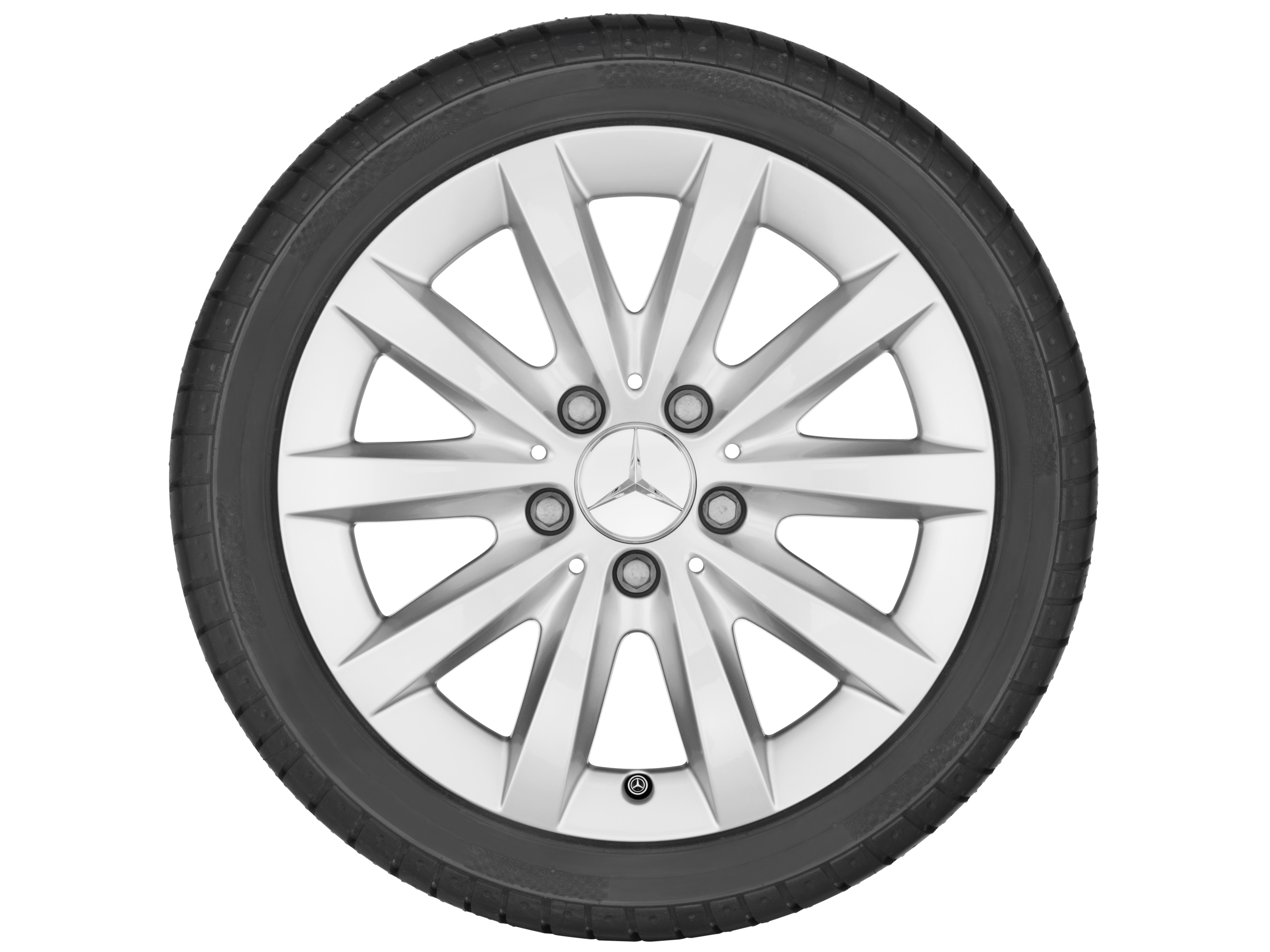 10-spoke wheel, 40.6 cm (16-inch) - 6,5 J x 16 ET 49, titanium silver, painted