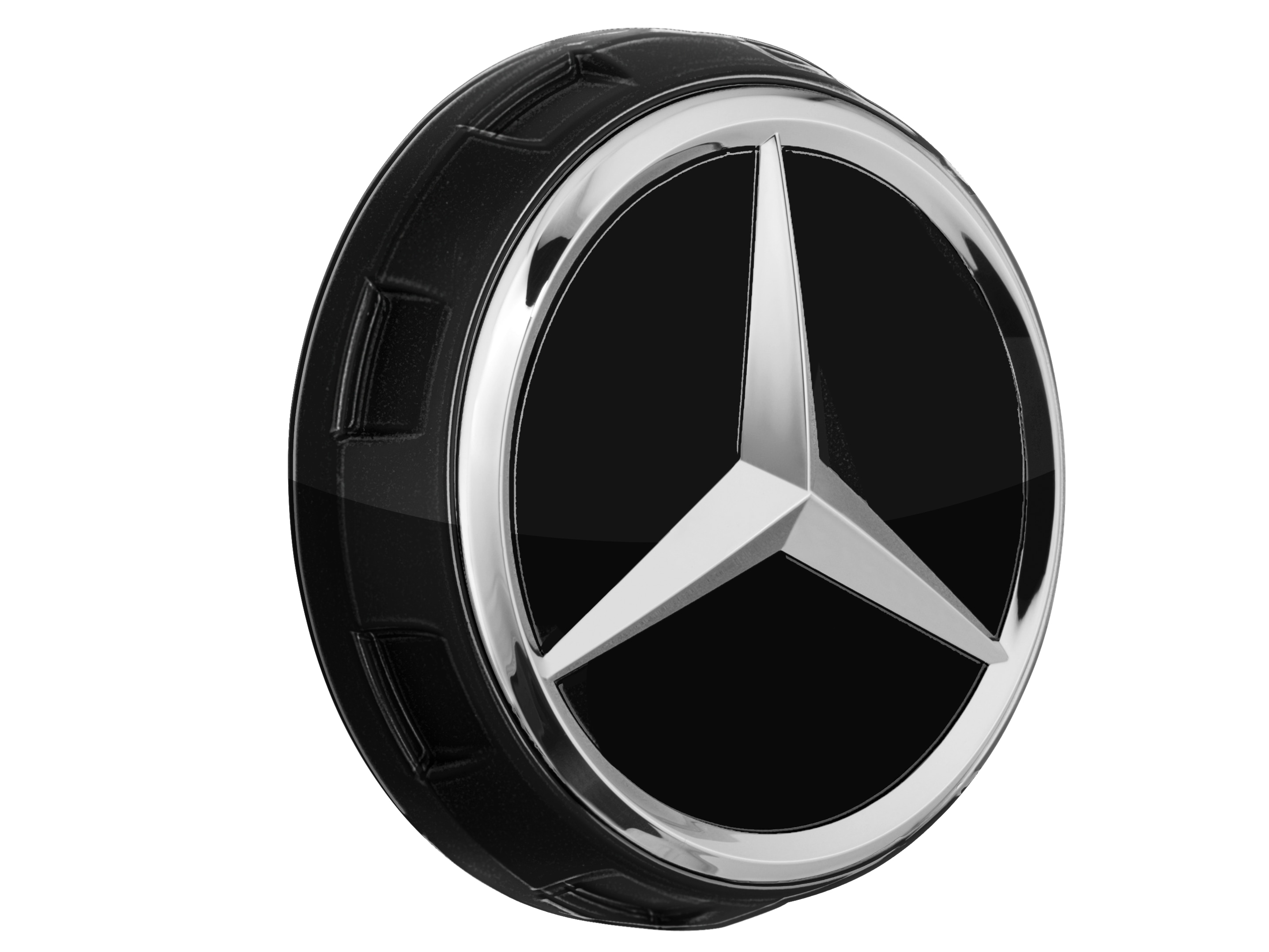 AMG hub caps, in centre lock design, for countersink diameter 71.8 mm - black