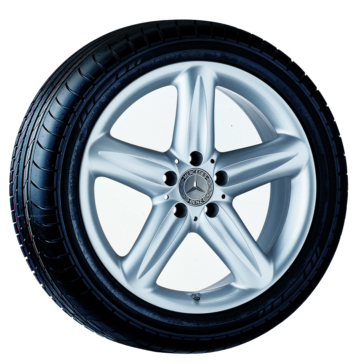 5-spoke wheel, Avior, 45.7 cm (18-inch) - 9,5 J x 18 ET 40, silver-coloured