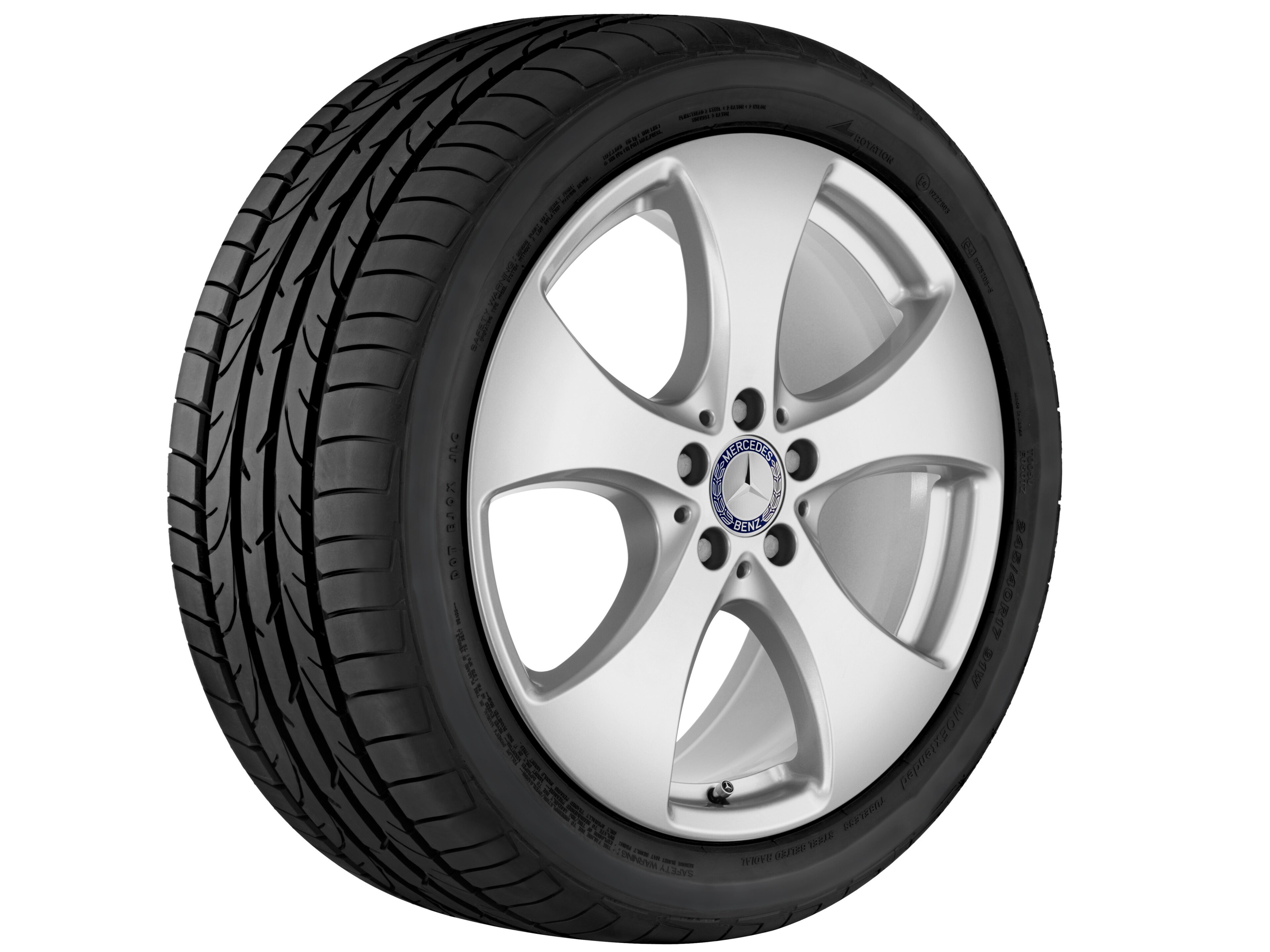 5-spoke wheel, 48.3 cm (19-inch) - 8,5 J x 19 ET 62, vanadium silver, painted