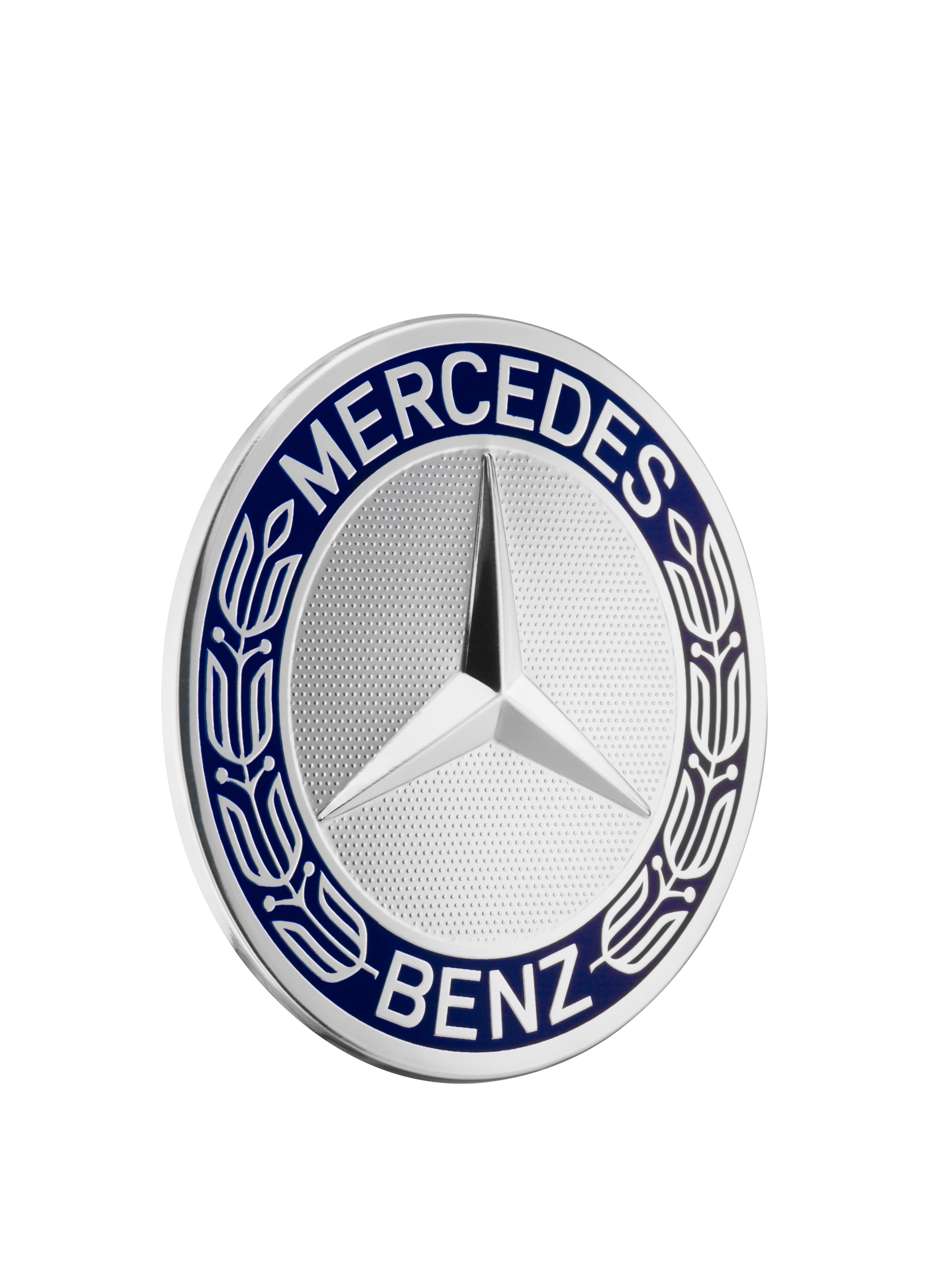 Hub cap, Star with laurel wreath, with 3D effect - blue