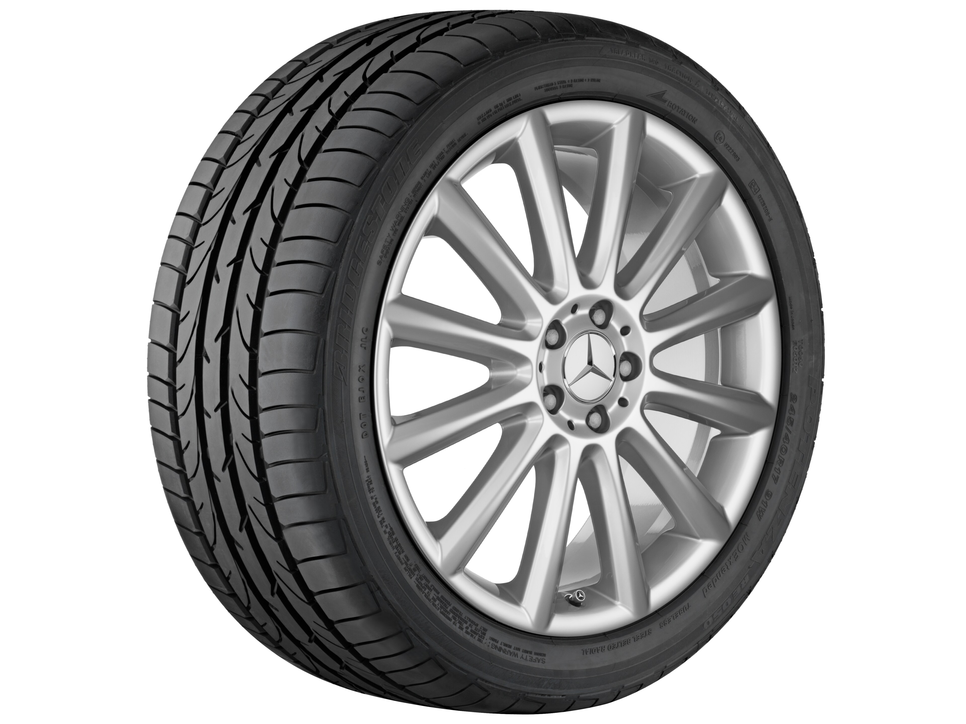 12-spoke wheel, 50.8 cm (20-inch) - 8,5 J x 20 ET 67, sterling silver