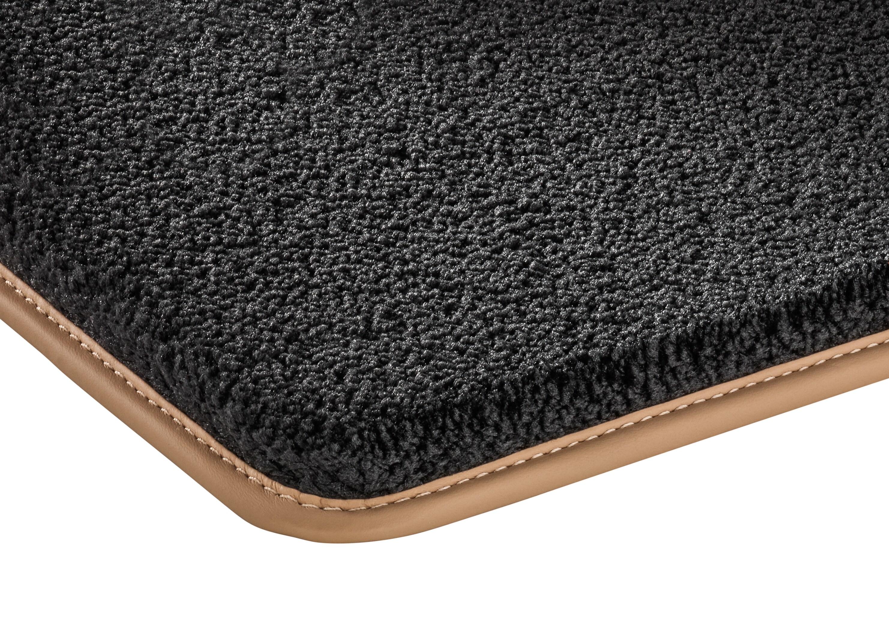 Velour floor mats EXCLUSIVE, Rear, Set of 2 - LHD/RHD, black / sand