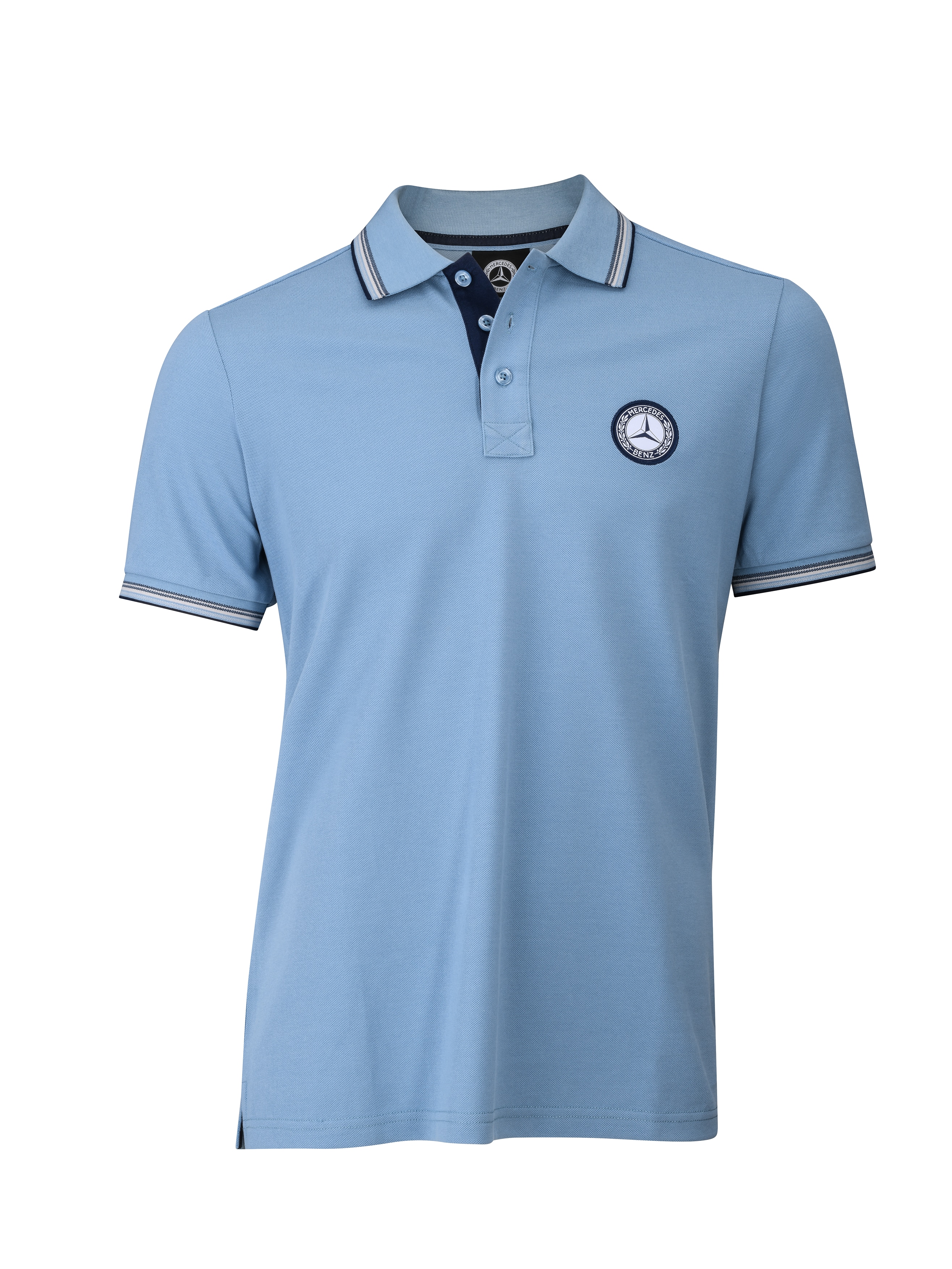 Men's polo shirt - vintage blue, M