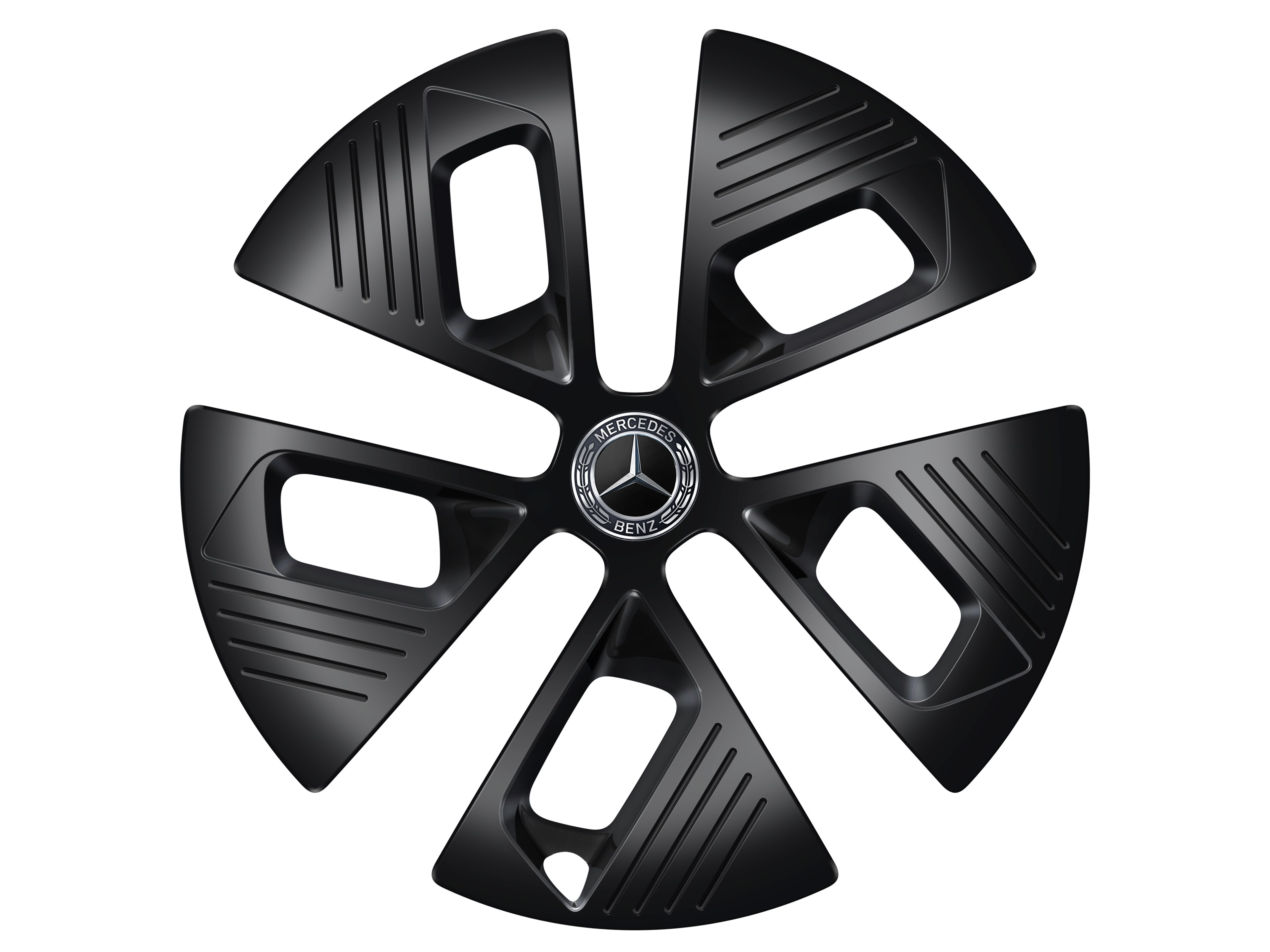 Wheel trim, For light-alloy wheels - black, Plastic