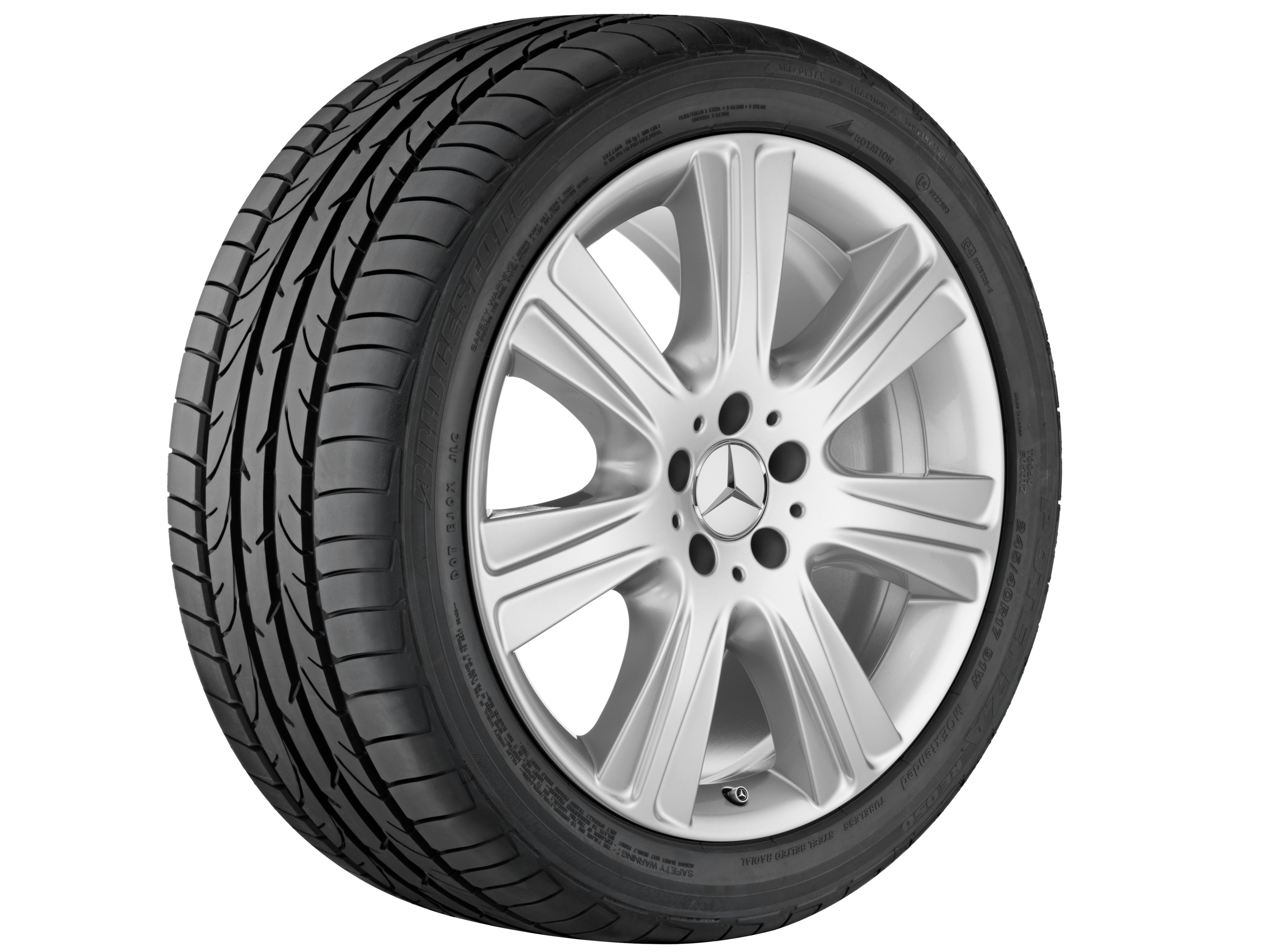 7-spoke wheel, 48.3 cm (19-inch) - 9,5 J x 19 ET 43,5, vanadium silver