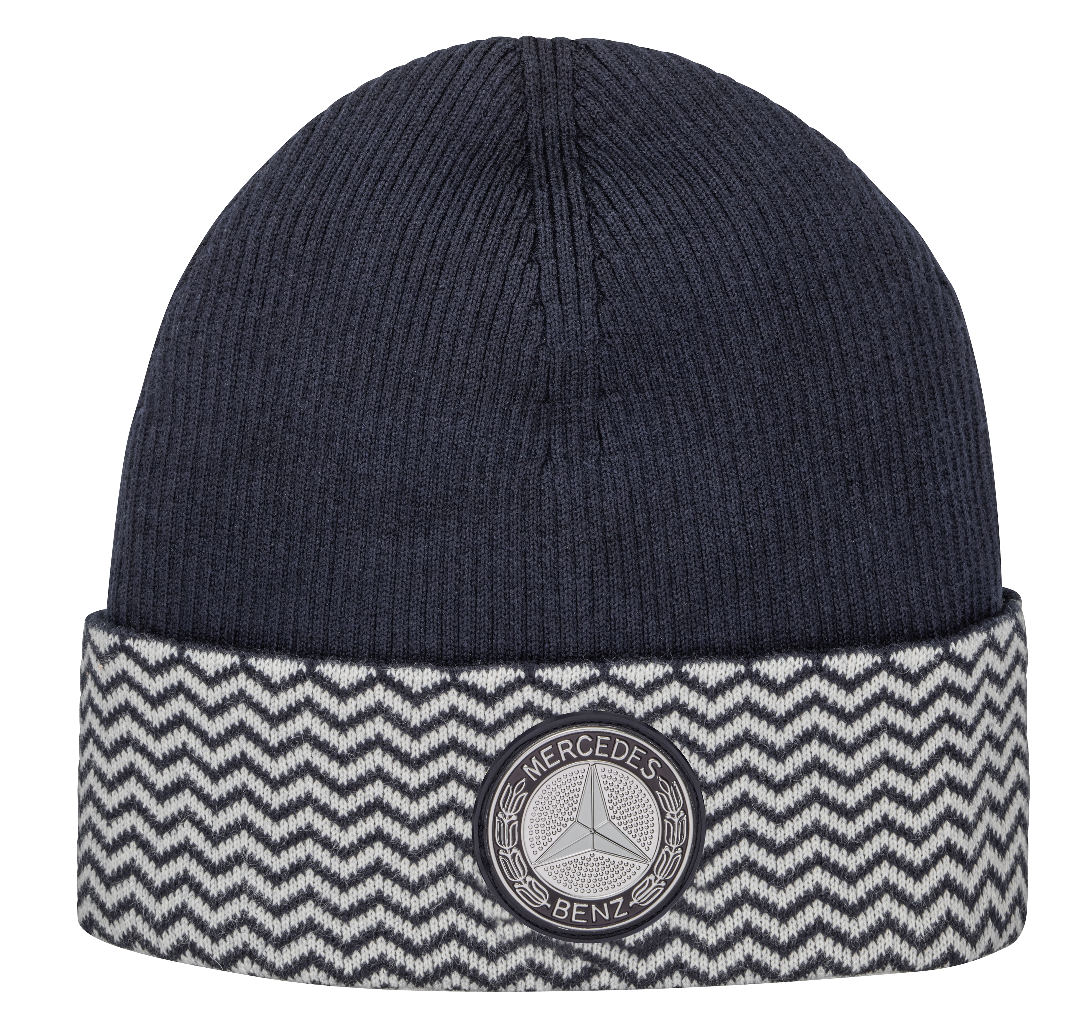 Strickmütze Unisex - navy, Baumwolle (Bio) / Polyester / Kaschmir