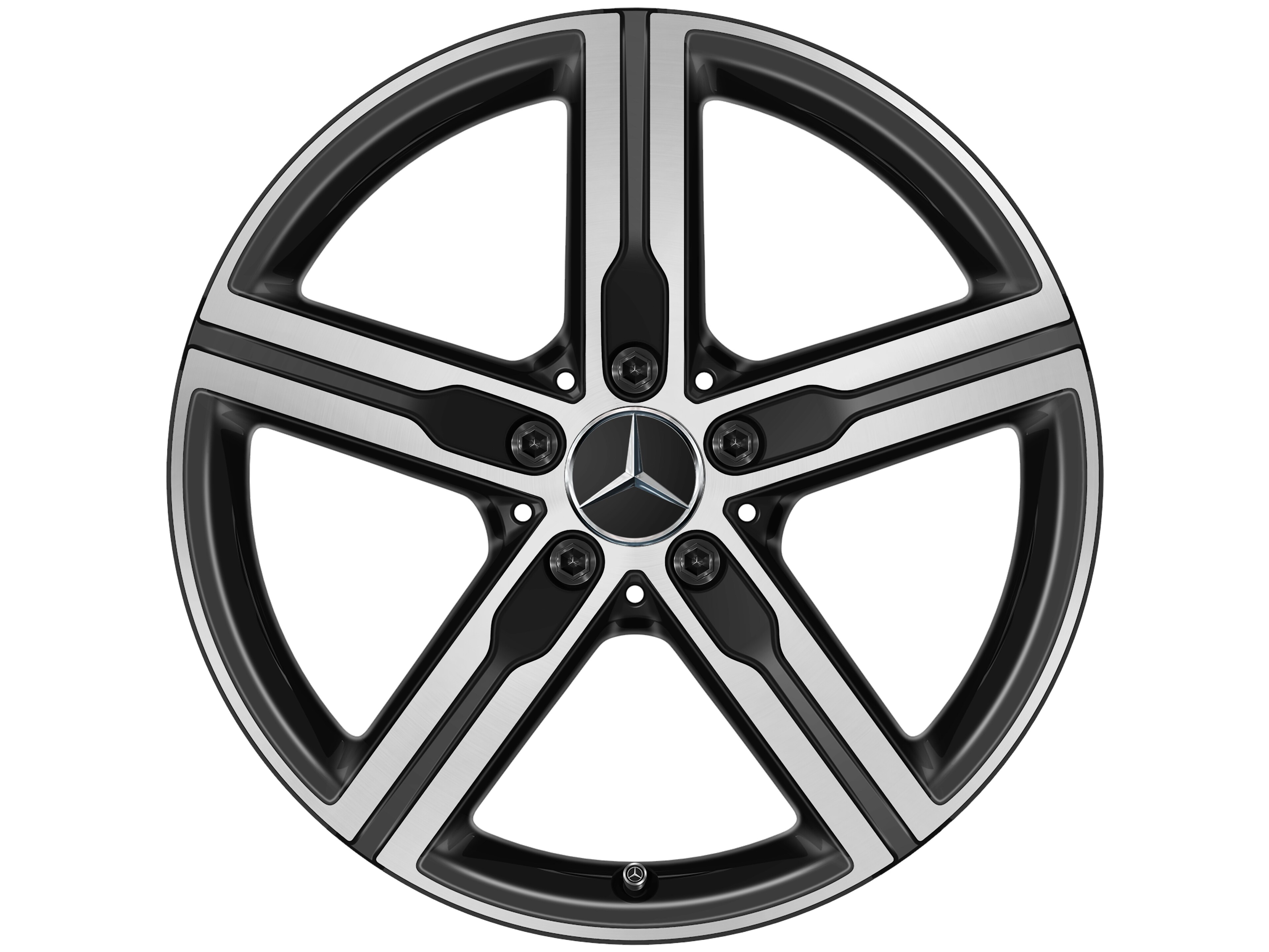 5-spoke wheel, 45.7 cm (18-inch), High-sheen finish - 7,5 J x 18 ET 49, matt black, high-sheen
