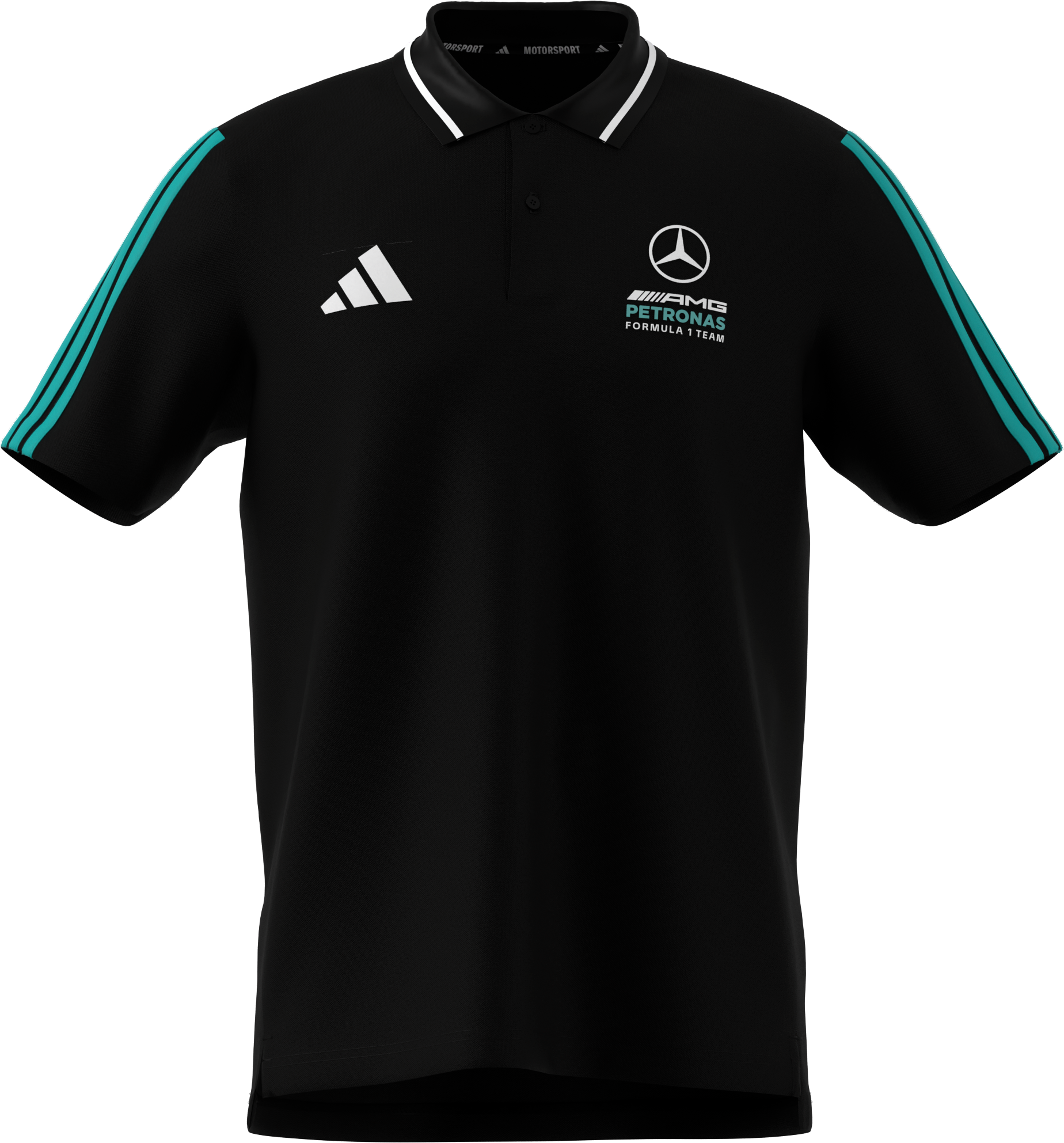 Men's polo shirt, Mercedes-AMG F1 - black, XXL