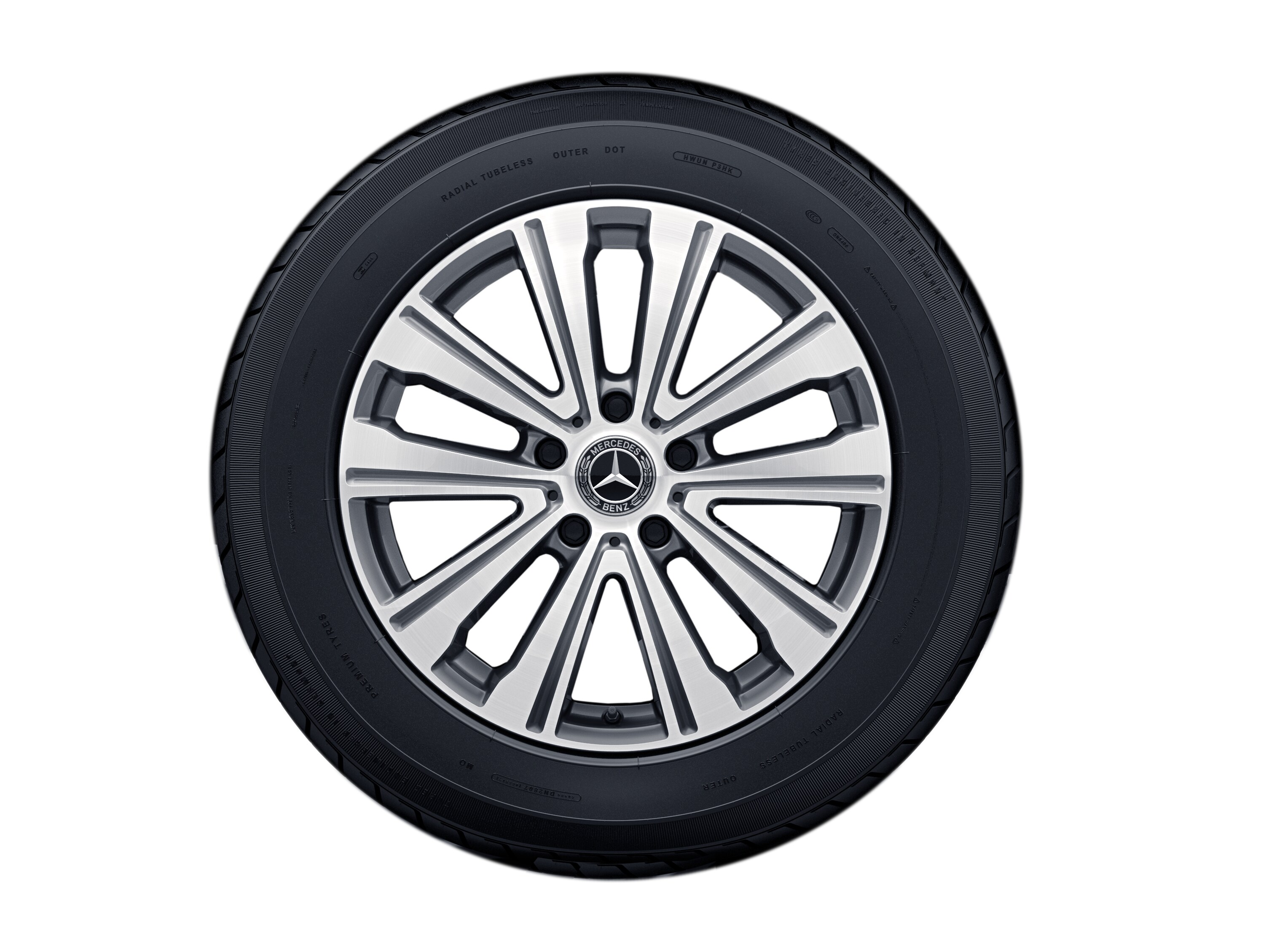 5-spoke wheel - 8,5 J x 19 ET 52, grey, polished