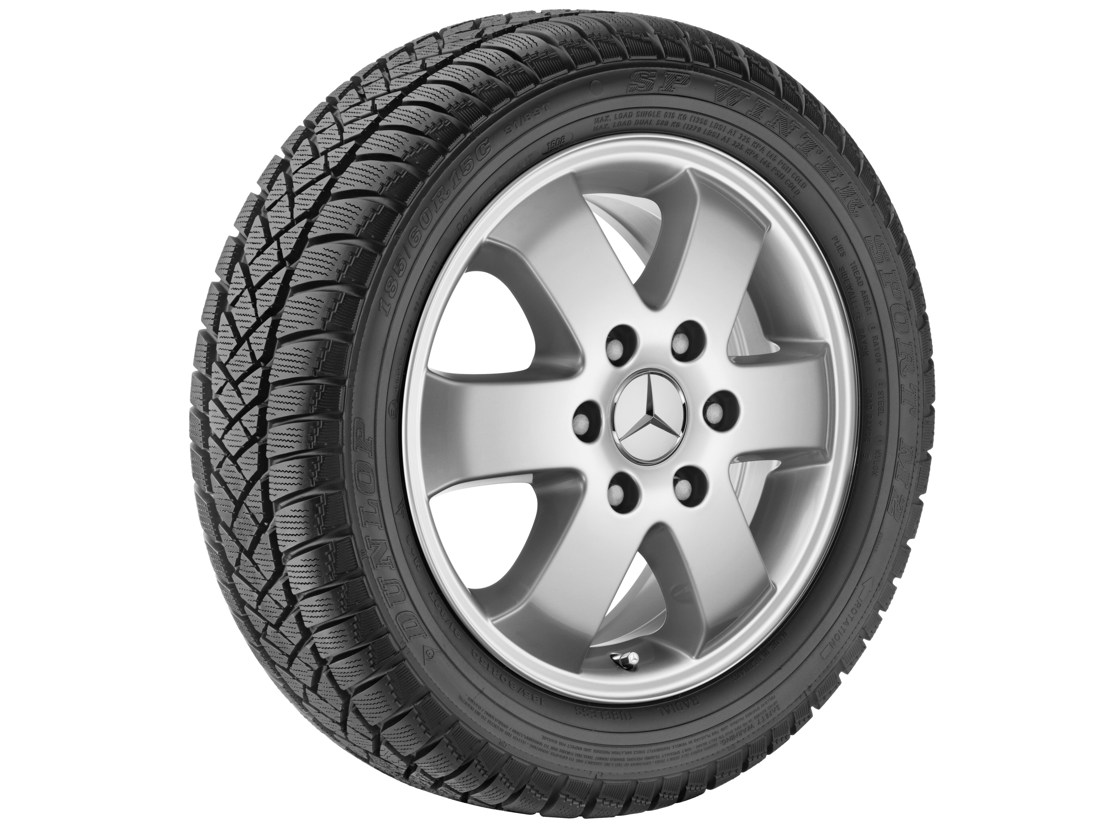6-spoke wheel, 40.6 cm (16-inch) - 6,5 J x 16 ET 62, brilliant silver