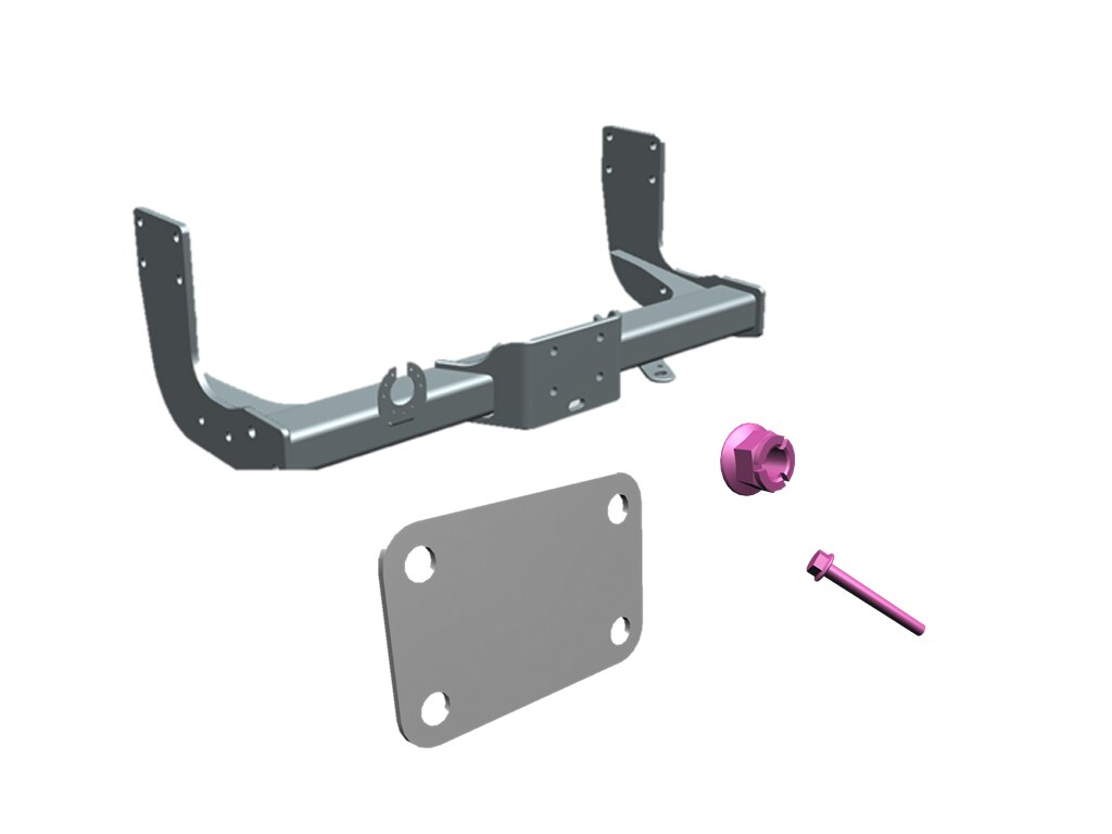 Trailer hitch, Crossmember, for PANEL VAN/CREWBUS with A1-A4, 3.0 t; 3.5 t with 2 t or 3.5 t trailer load - Steel, black