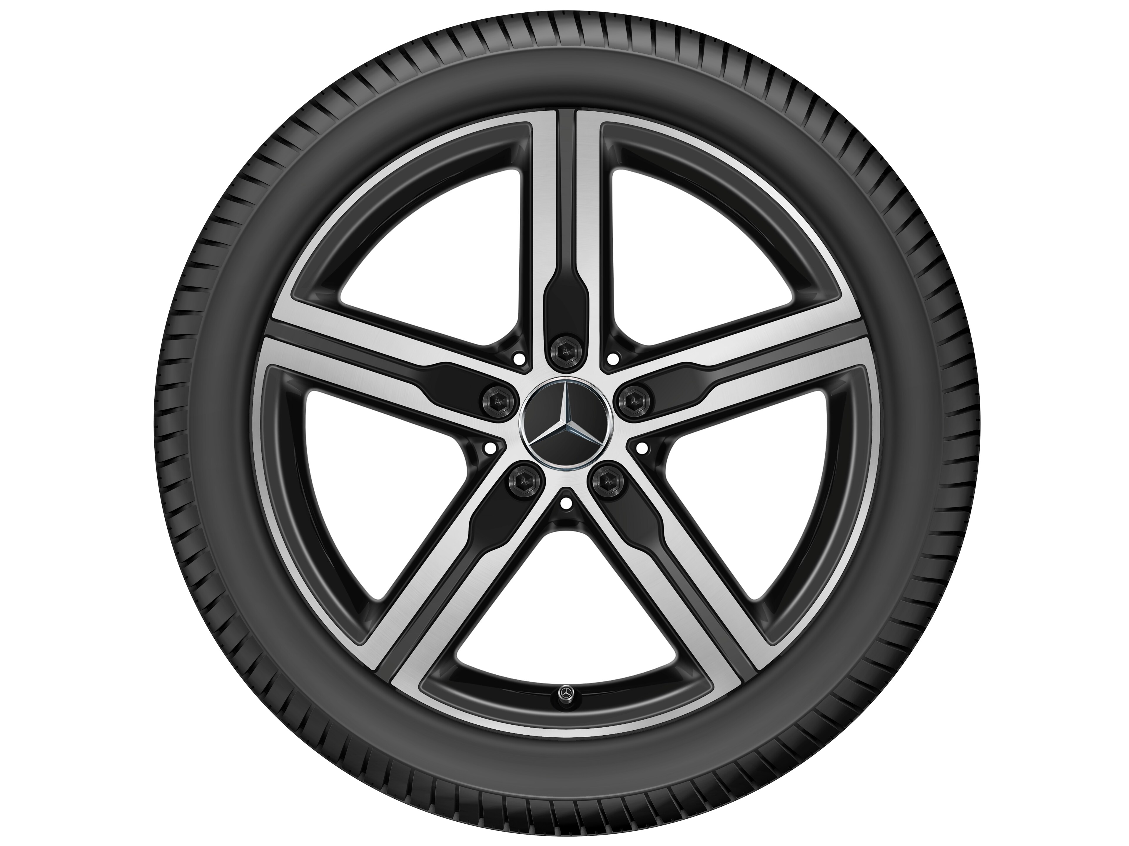 5-spoke wheel, 45.7 cm (18-inch), High-sheen finish - 7,5 J x 18 ET 49, matt black, high-sheen