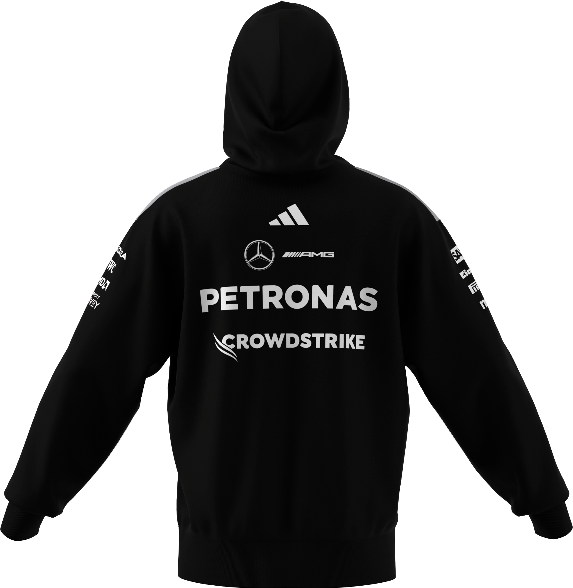 Sweathoody Herren, Fahrer, Mercedes-AMG F1 - schwarz, M