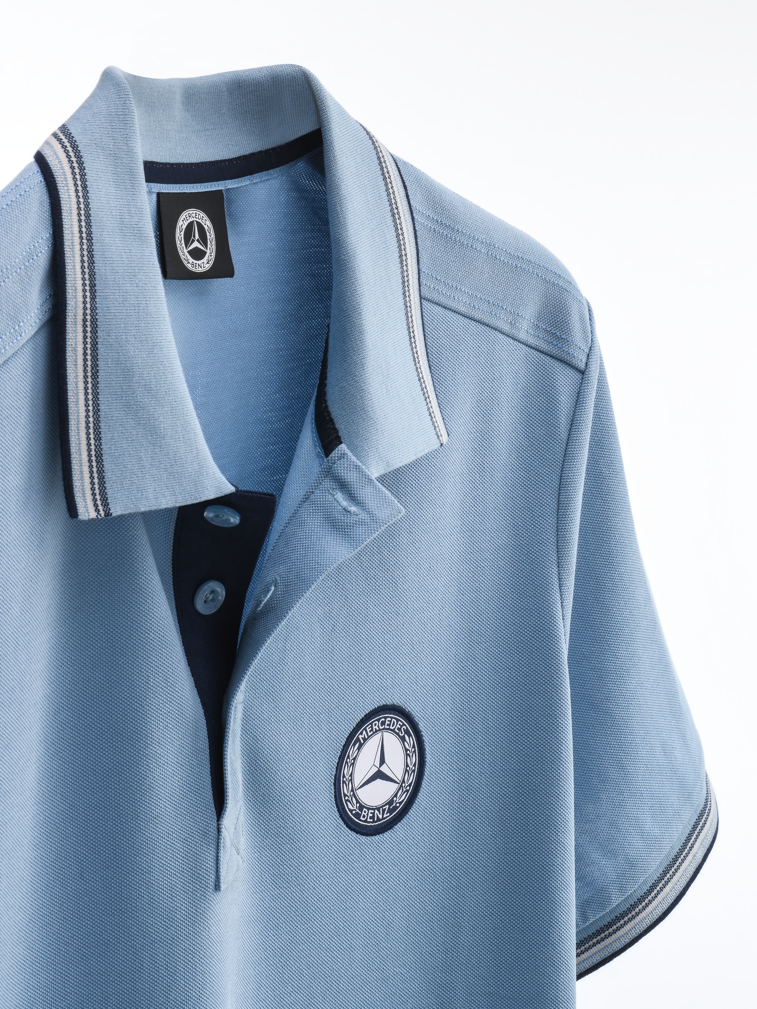 Poloshirt Herren - vintageblau, M
