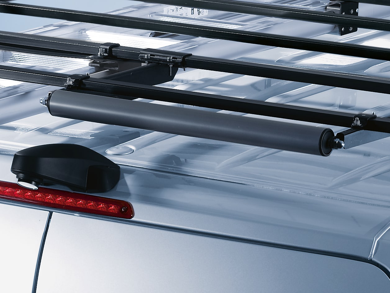 Loading roller, for roof rack and cargo basket - Rubber / Steel, grey / black