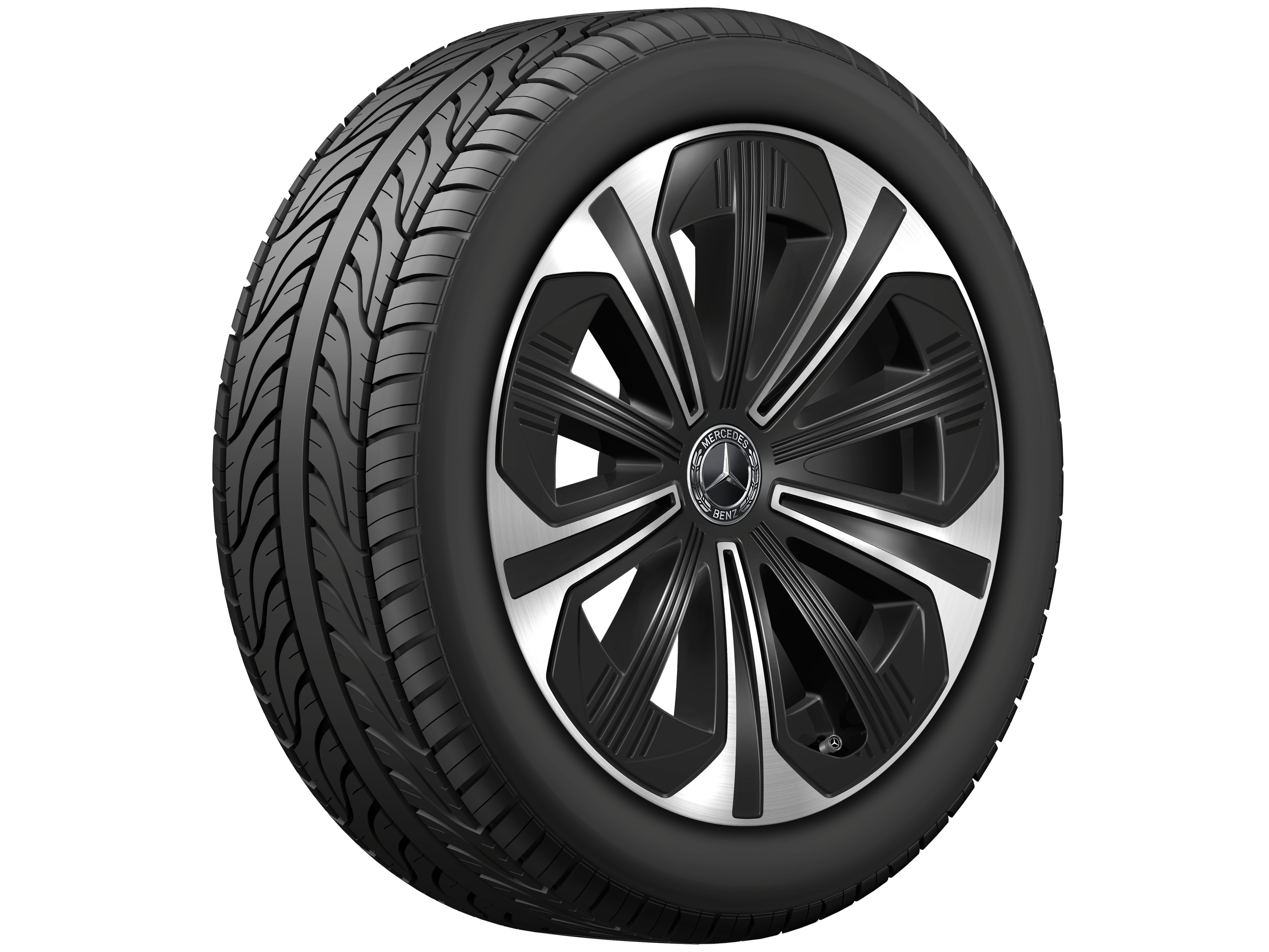 5-spoke wheel, 48.3 cm (19-inch) - 9,5 J x 19 ET 51, black, high-sheen