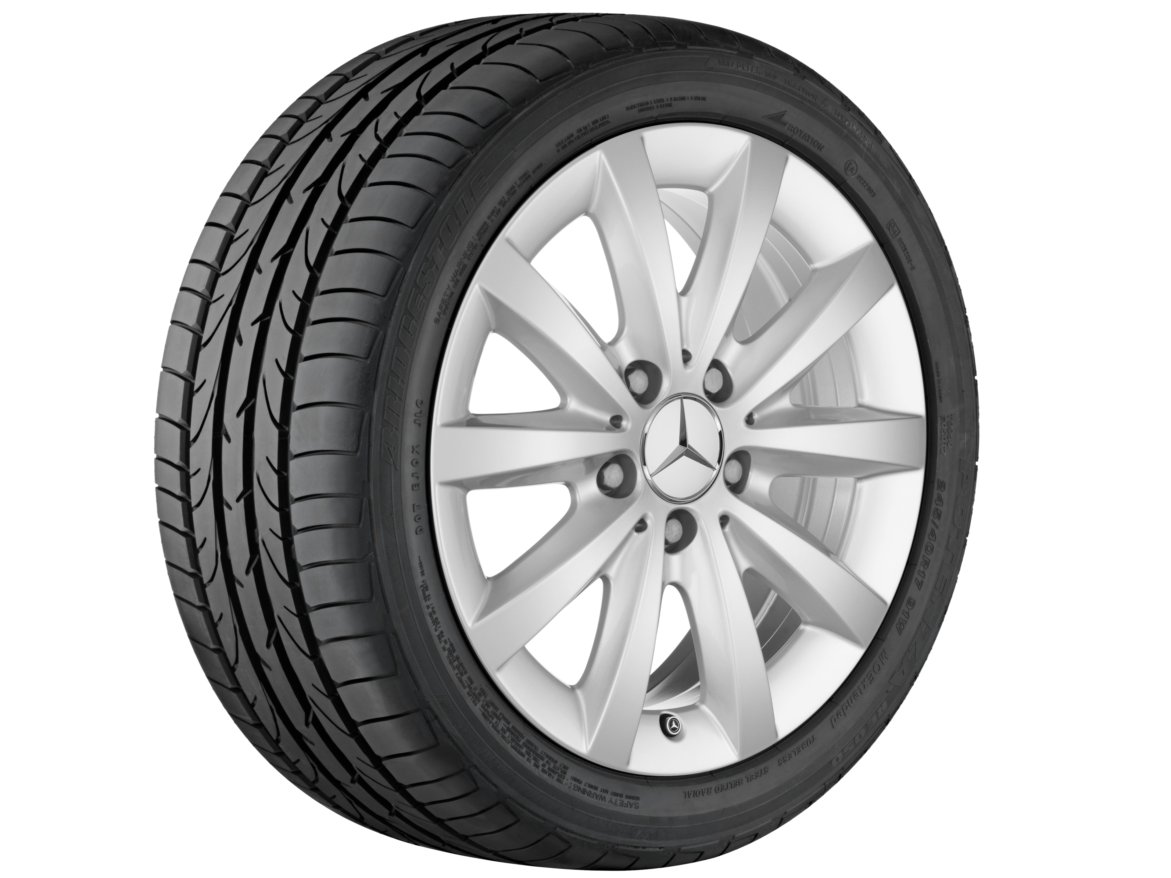 10-spoke wheel, 40.6 cm (16-inch) - 6,5 J x 16 ET 49, titanium silver, painted