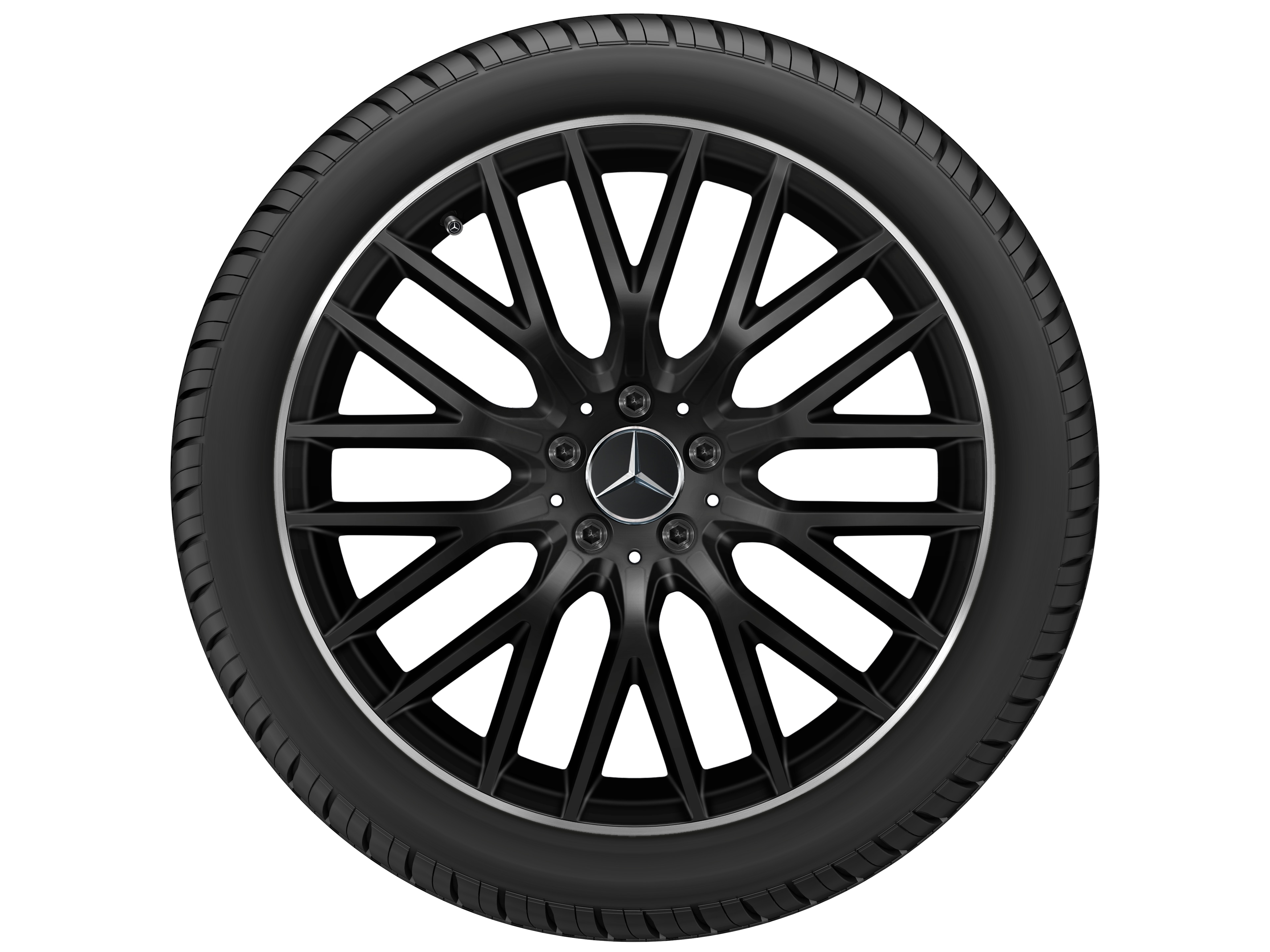 Y-spoke wheel, 50.8 cm (20-inch), High-sheen rim flange - 9 J x 20 ET 34, matt black, high-sheen