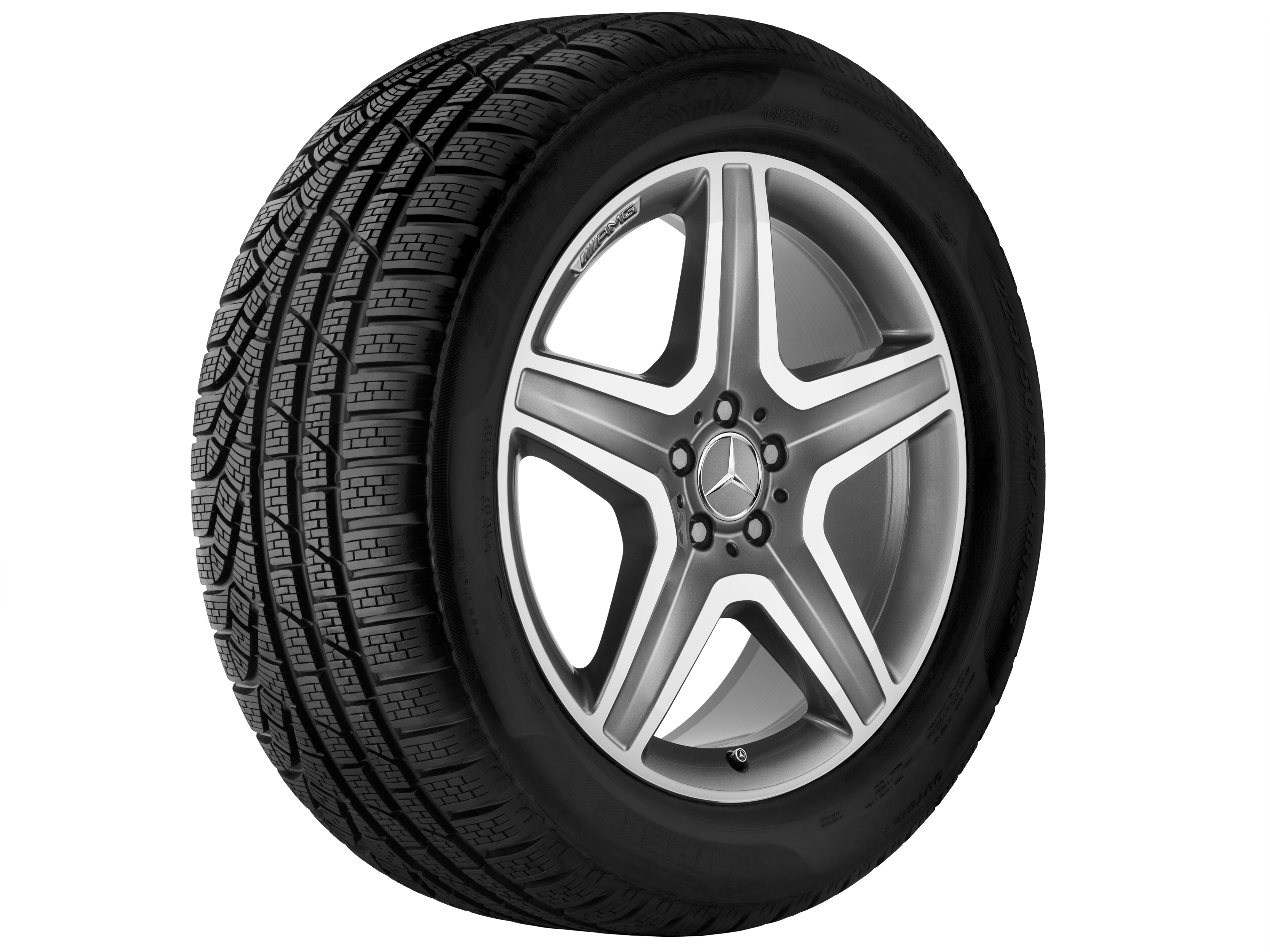 AMG 5-spoke wheel, 50.8 cm (20-inch) - 9 J x 20 ET 57, titanium grey, high-sheen