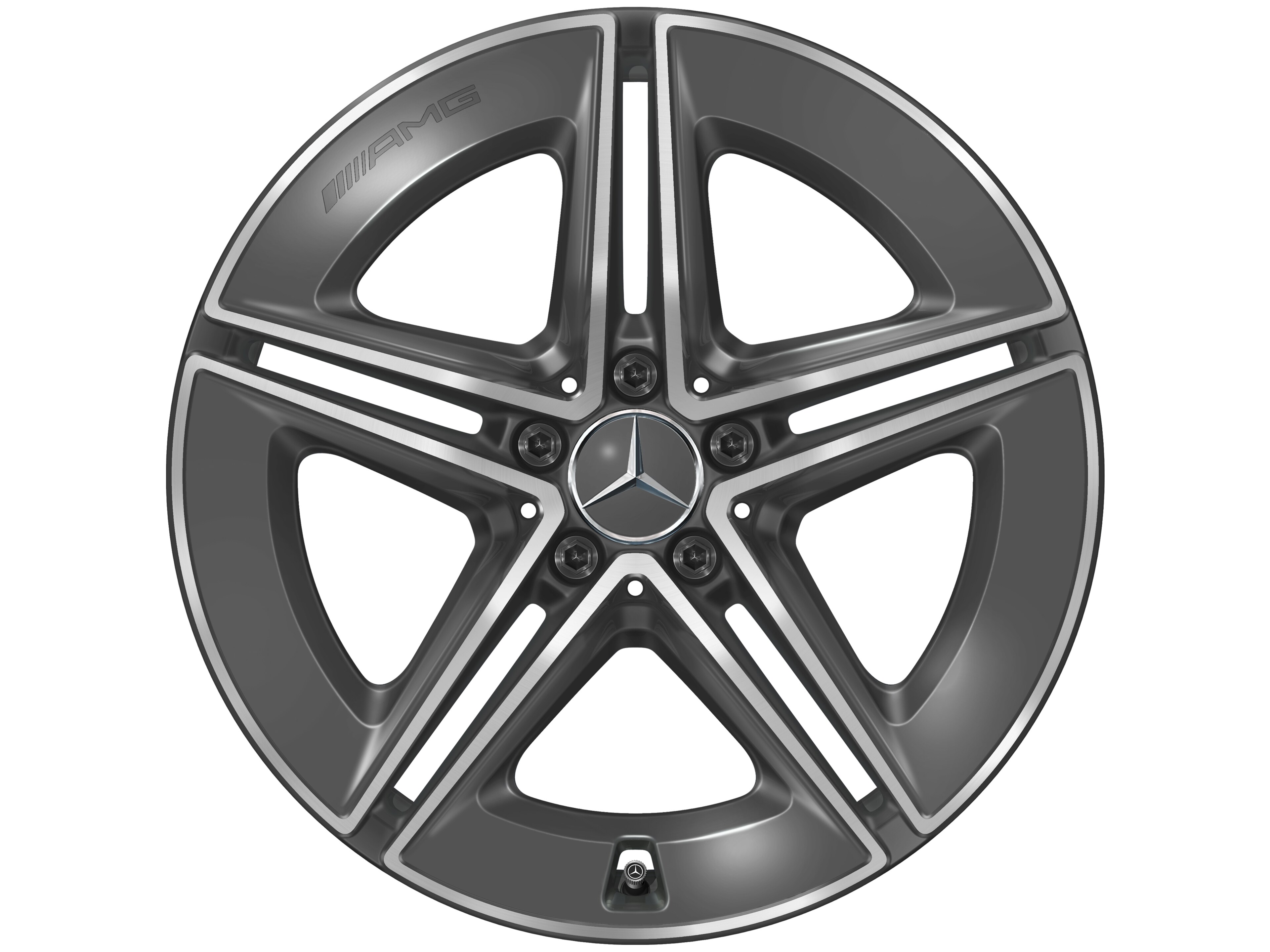 AMG 5-twin-spoke wheel, 48.3 cm (19-inch) - 8 J x 19 ET 21,5, tantalite grey, high-sheen