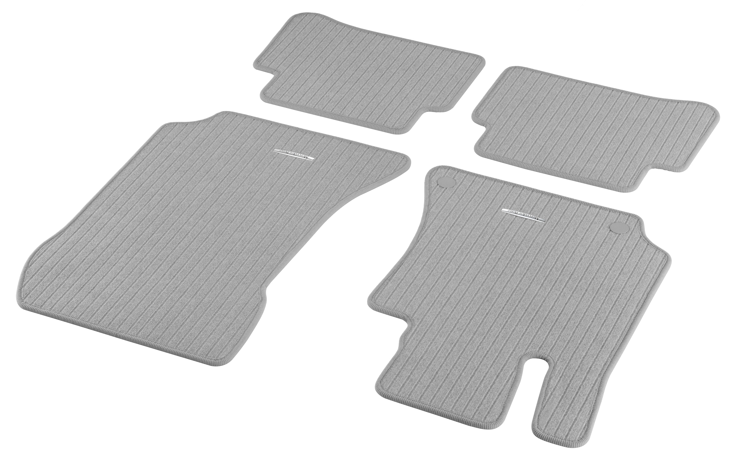 Ribbed mats, CLASSIC, Set, Set of 4 - LHD, alpaca grey